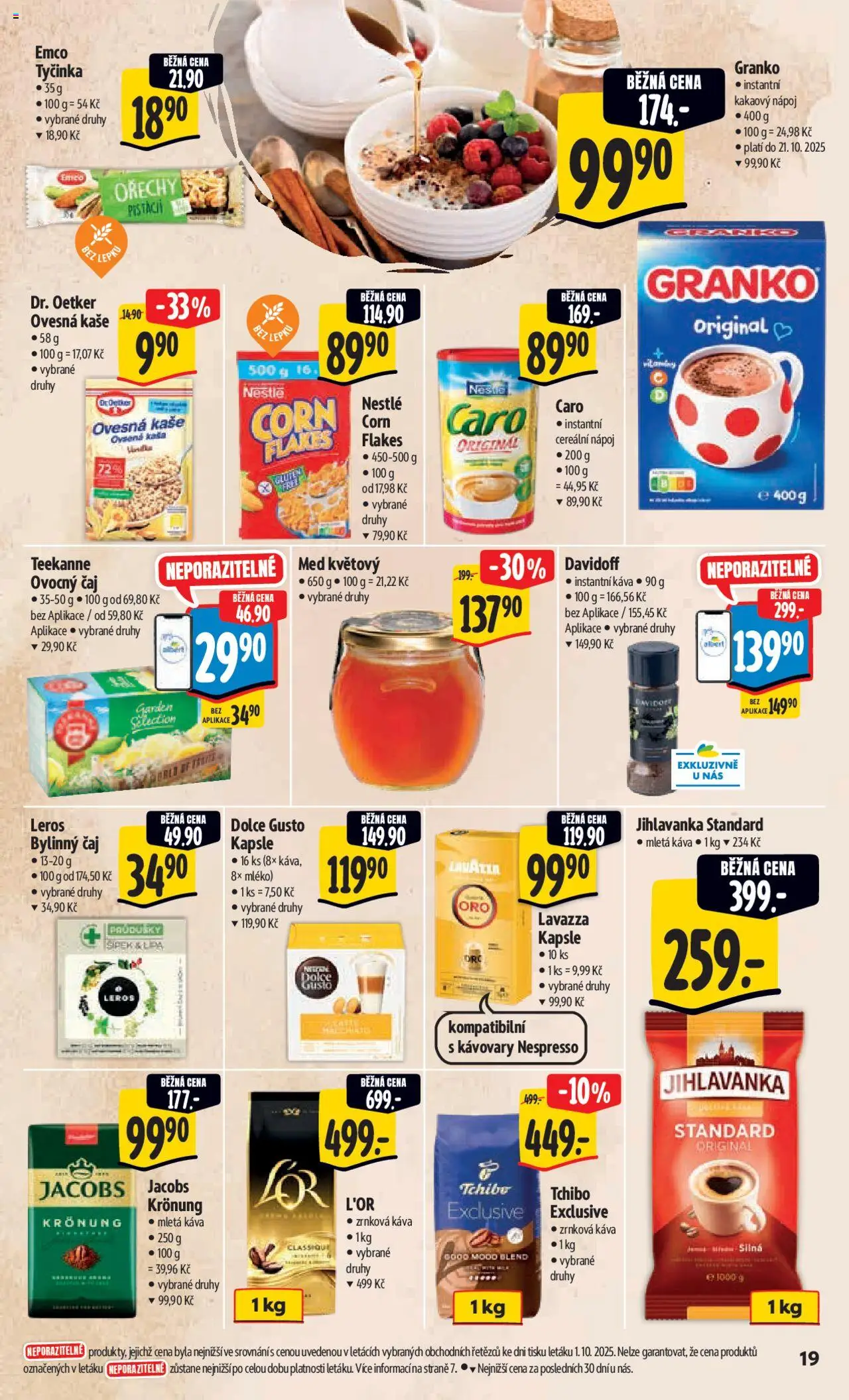Albert leták - Hypermarket od 08.10.2025 | Strana: 28 | Produkty: Mléko, Tchibo, Zrnková káva, Caro