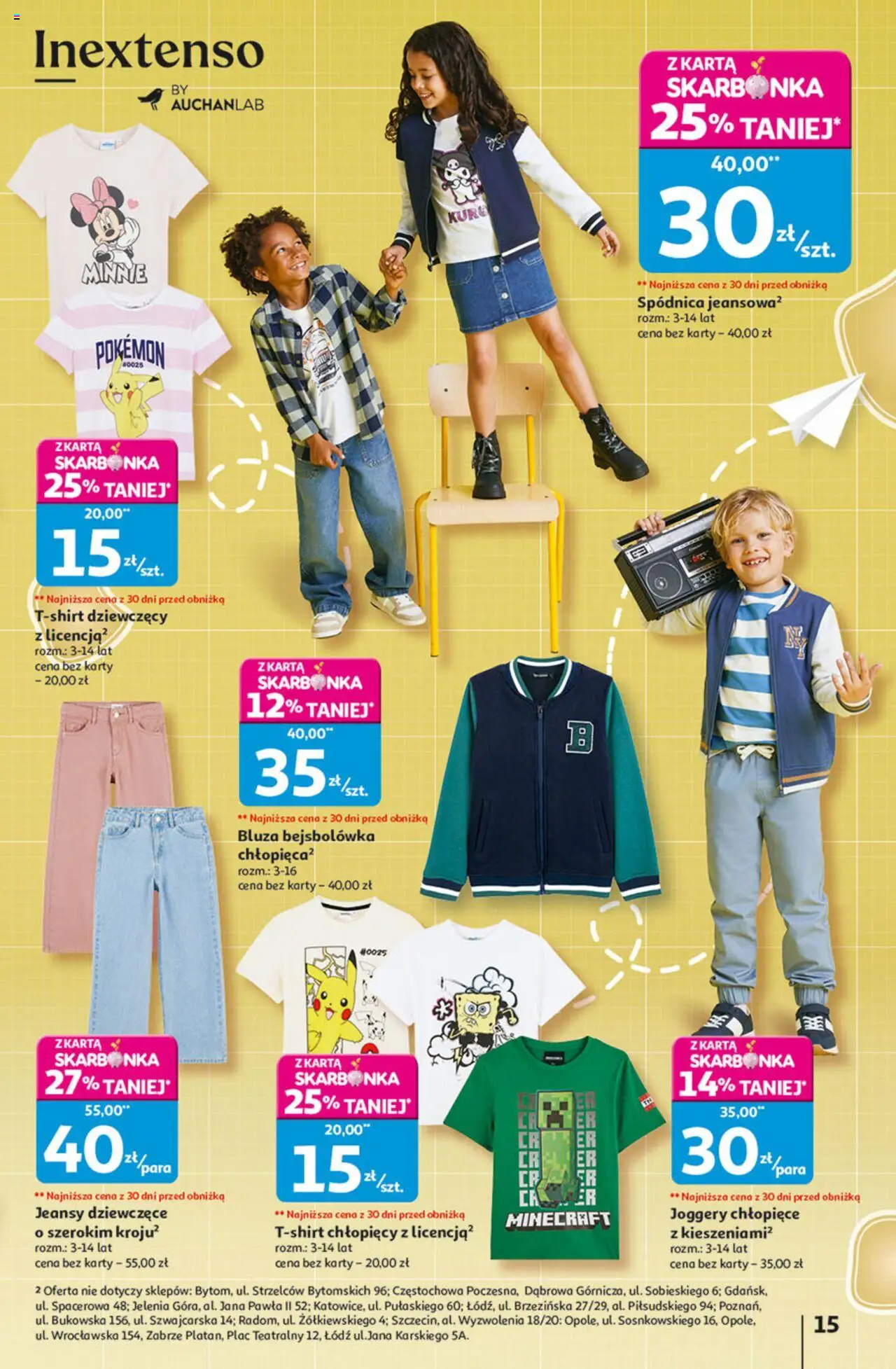 Auchan Gazetka - Odlotowe ceny na start szkoły Hipermarket od 14.08.2025 | Strona: 15 | Produkty: Karta
