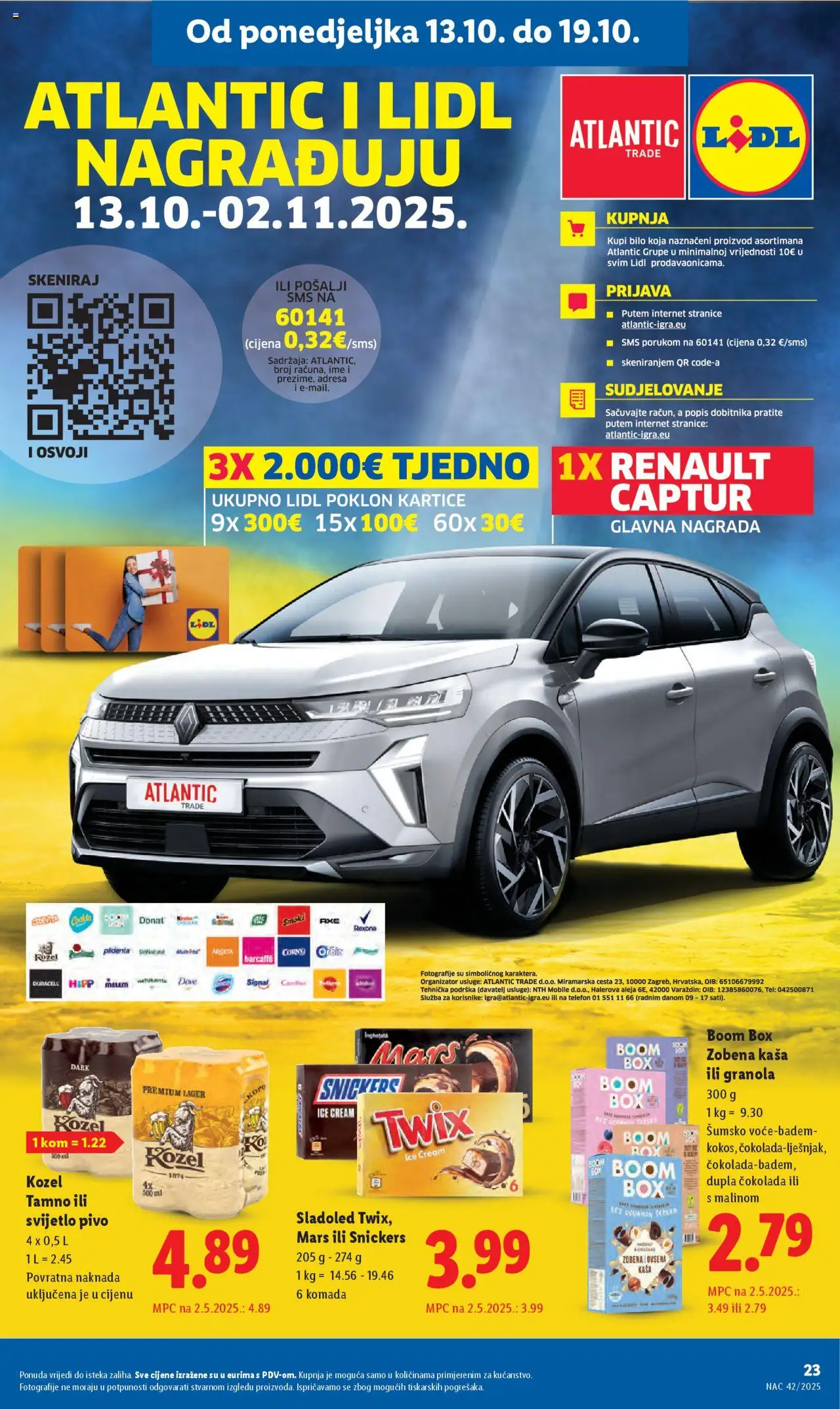 Lidl katalog | vrijedi od 13.10.2025 | Stranica: 23 | Proizvodi: Kozel, Čokolada, Sladoled, Telefon