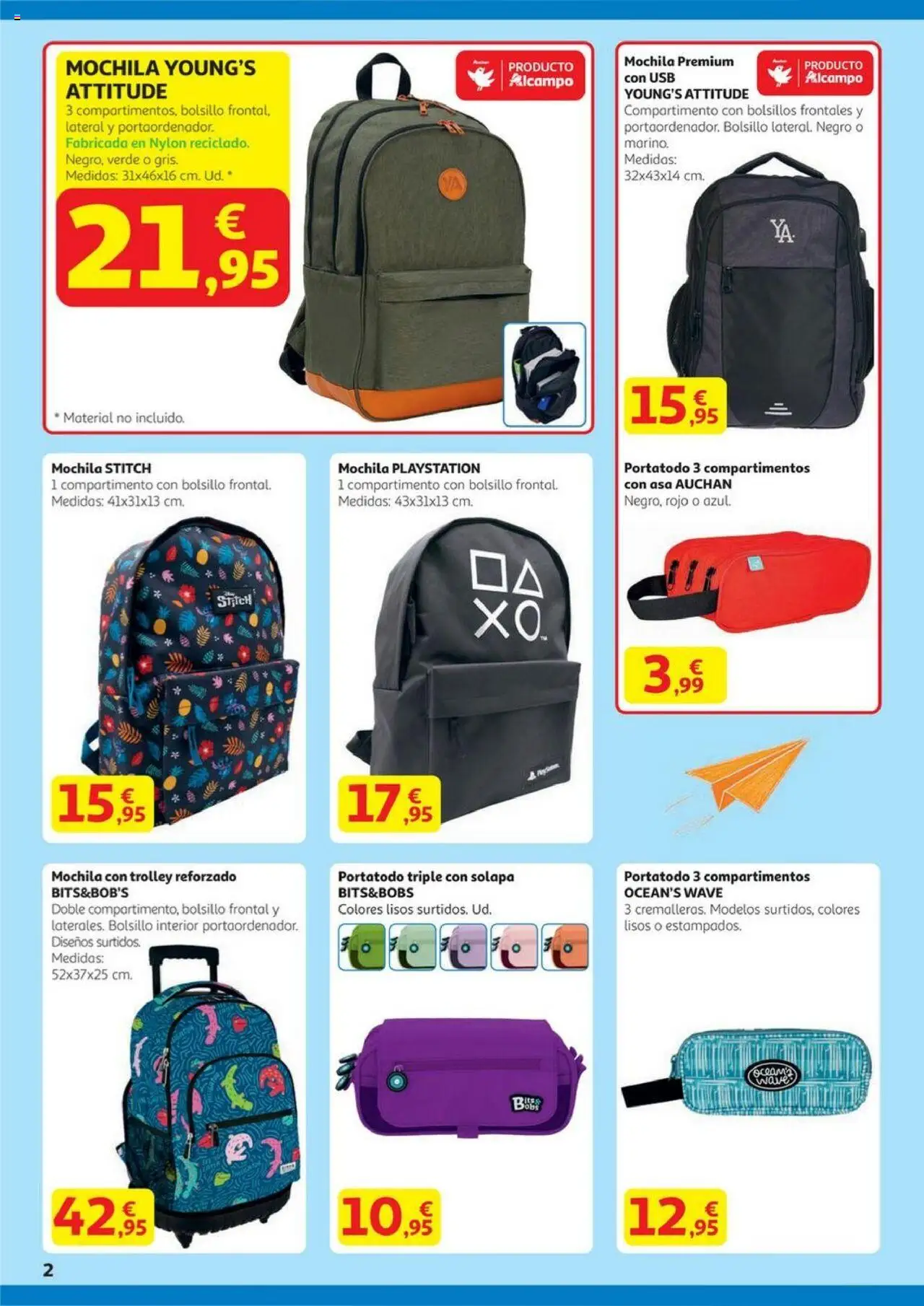 Alcampo - SST catalan  │ válido desde el 14.08.2025 | Página: 2 | Productos: Mochila, Playstation, USB