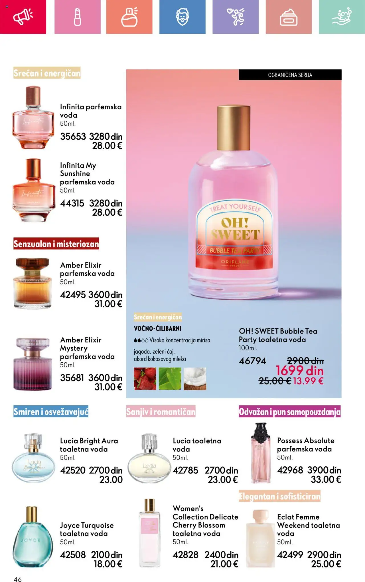 Oriflame katalog - važi od 03.08.2025 | Strana: 46 | Proizvode: Toaletna voda, Voda