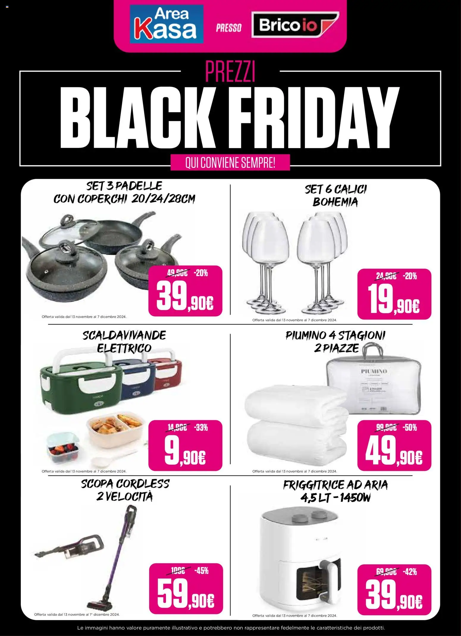 Volantino Brico io del 13.11.2025 | Pagina: 2 | Prodotti: Friggitrice ad aria, Scopa, Friggitrice