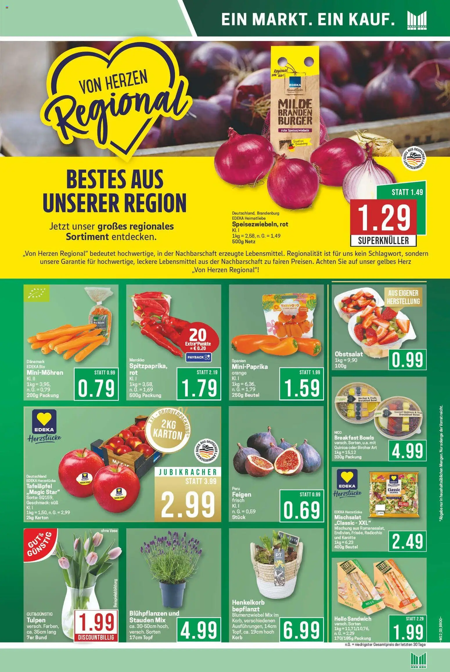 Marktkauf Prospekt 	 – gültig ab 16.03.2026 | Seite: 3 | Produkte: Korb, Vase, Burger, Karotte
