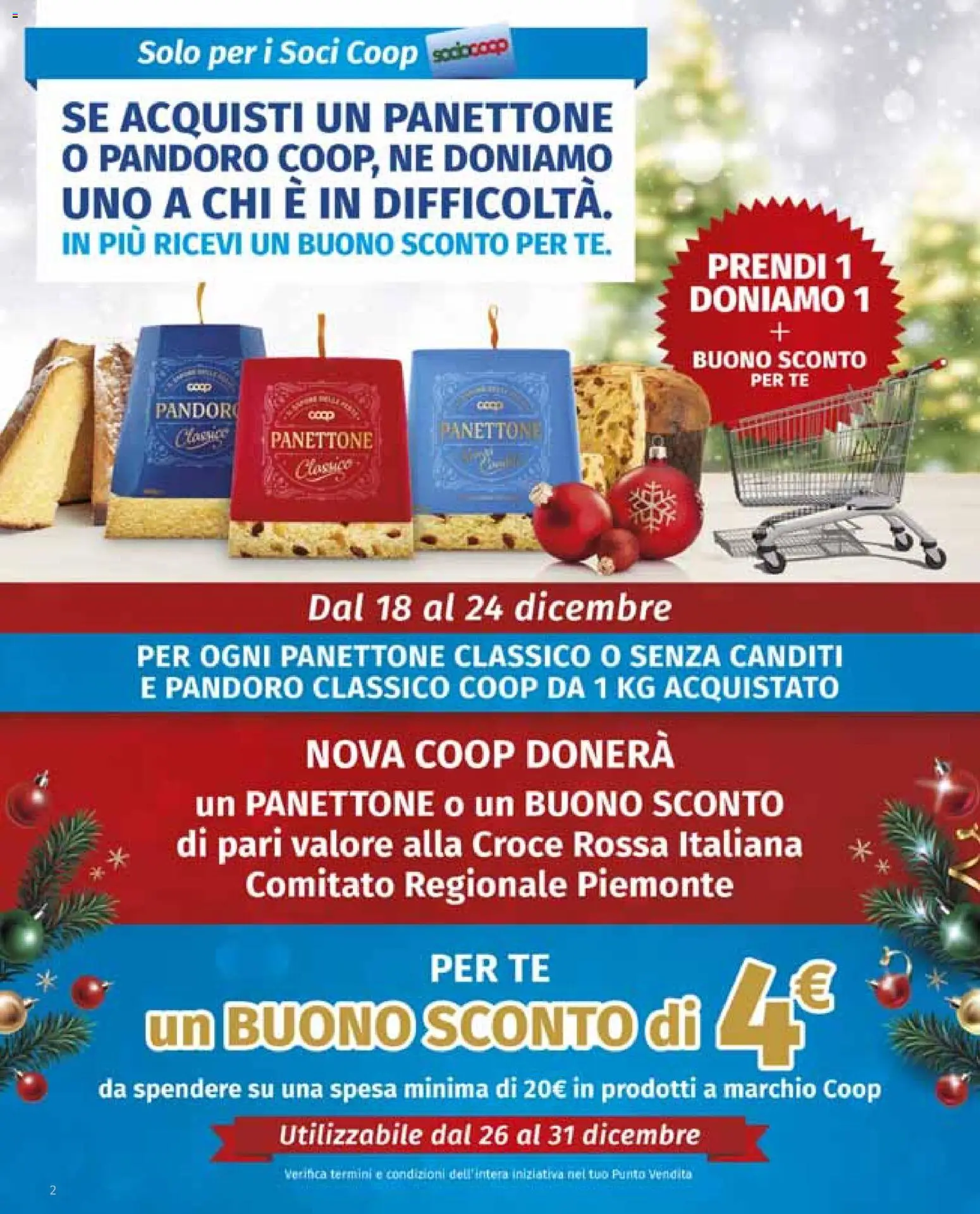 Volantino COOP del 18.12.2025 | Pagina: 2 | Prodotti: Tè, Pandoro, Panettone