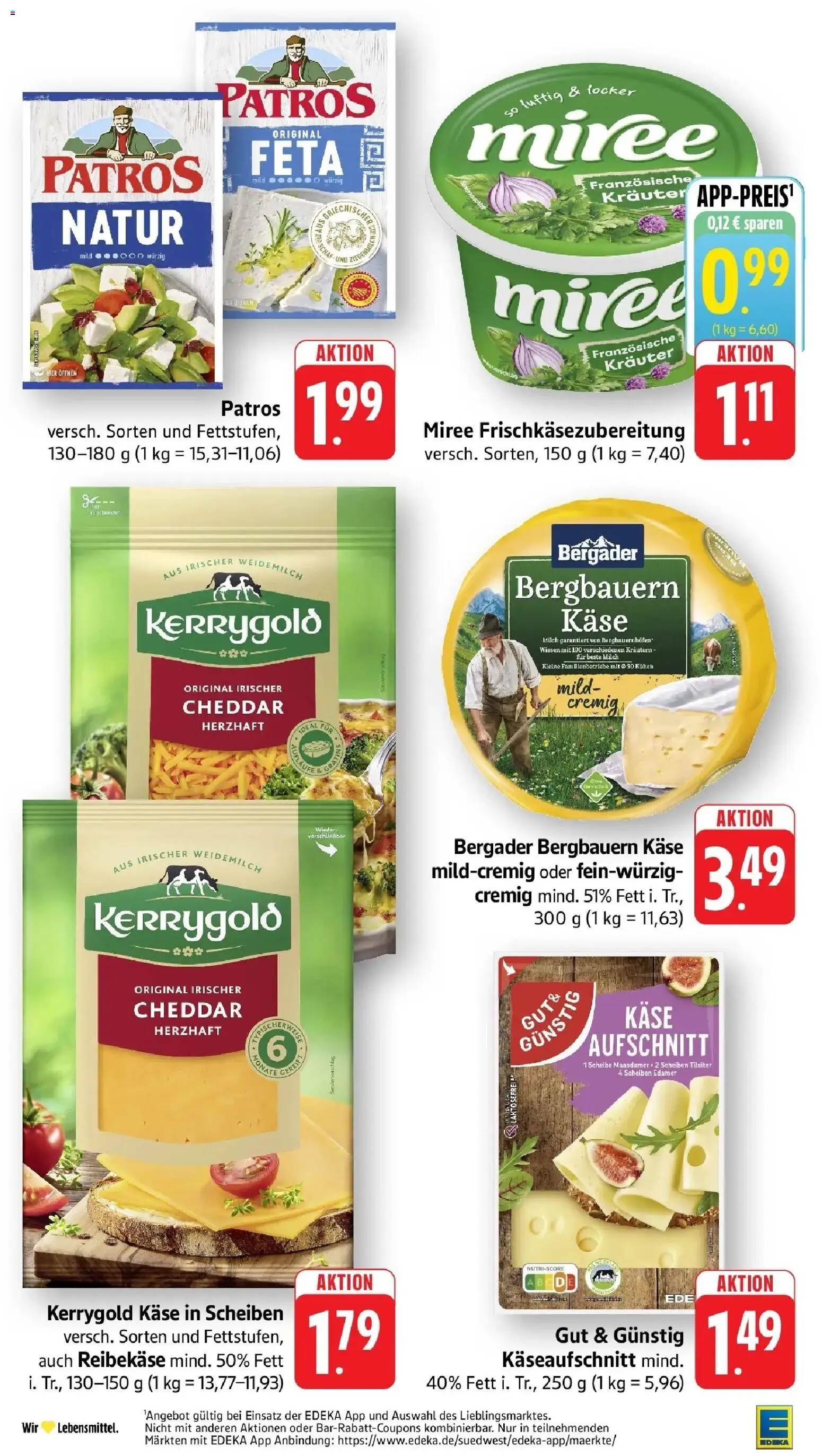 E center Prospekt Dettingen	 – gültig ab 05.04.2026 | Seite: 19 | Produkte: Feta, Milch, Edamer, Reibekase