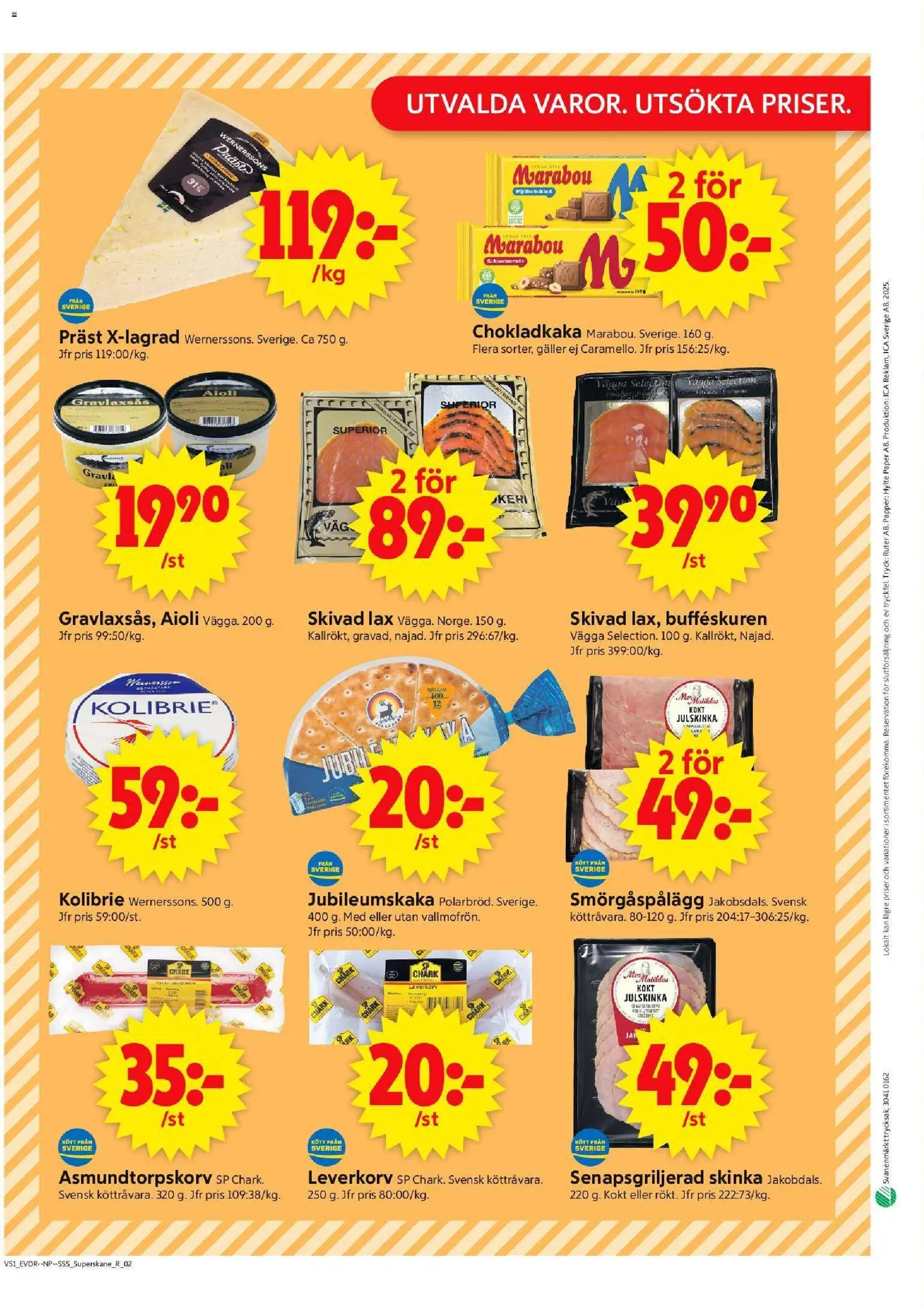 ICA Supermarket reklamblad aktuell från 15.12.2025 | Sida: 14 | Produkter: Galler, Lax, Aioli, Papper