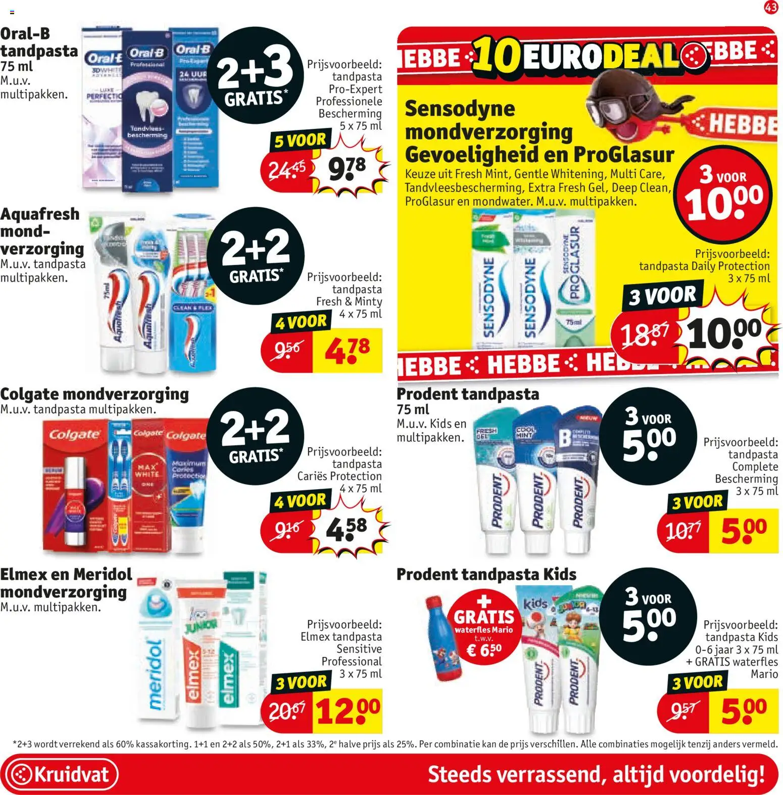 {H1} | Pagina: 46 | Producten: Tandpasta, Kan, Waterfles, Mondverzorging