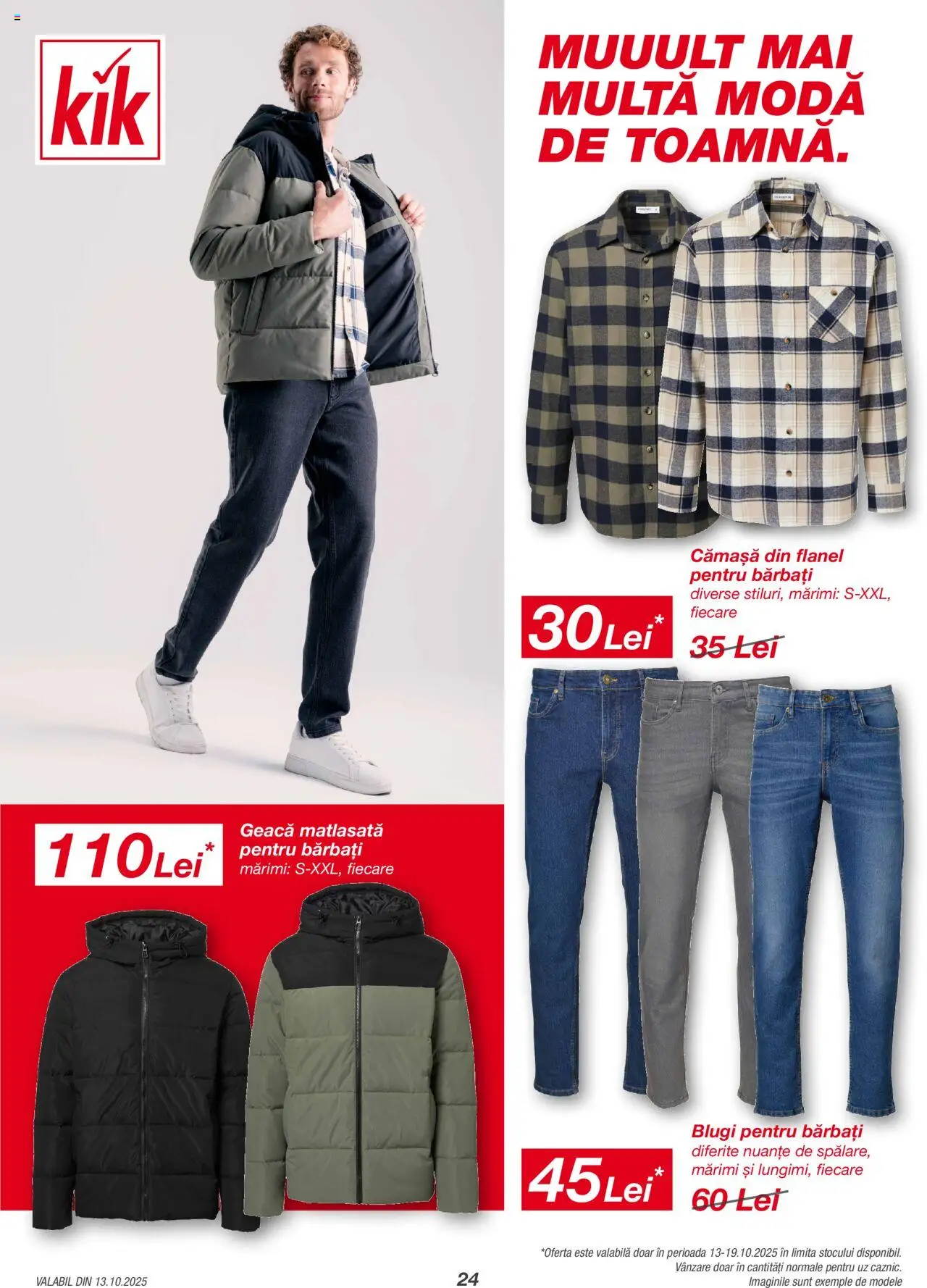 Noul catalog Kik – valabil de la 13.10.2025 | Pagină: 24 | Produse: Blugi, Geacă