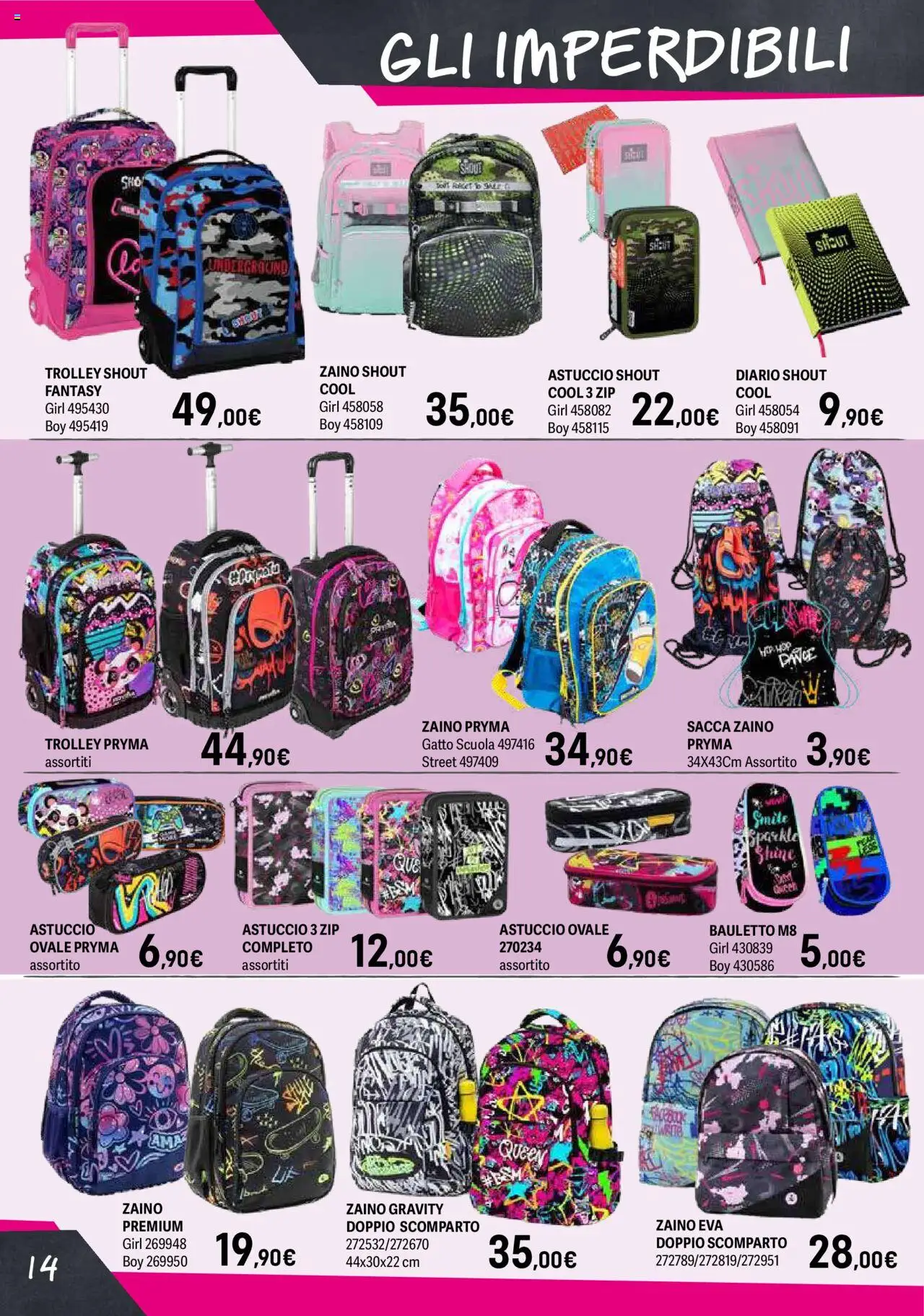 Volantino Orizzonte del 04.08.2025 | Pagina: 14 | Prodotti: Zaino, Astuccio, Trolley