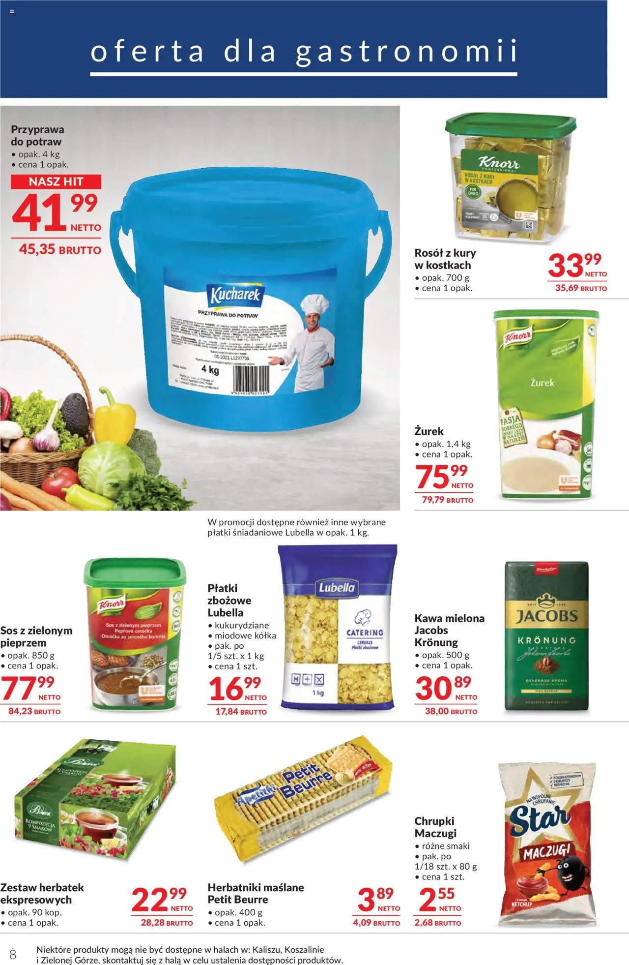 Makro Gazetka - Oferta dla gastronomii od 14.10.2025 | Strona: 8 | Produkty: Ketchup, Zurek, Kawa, Sos