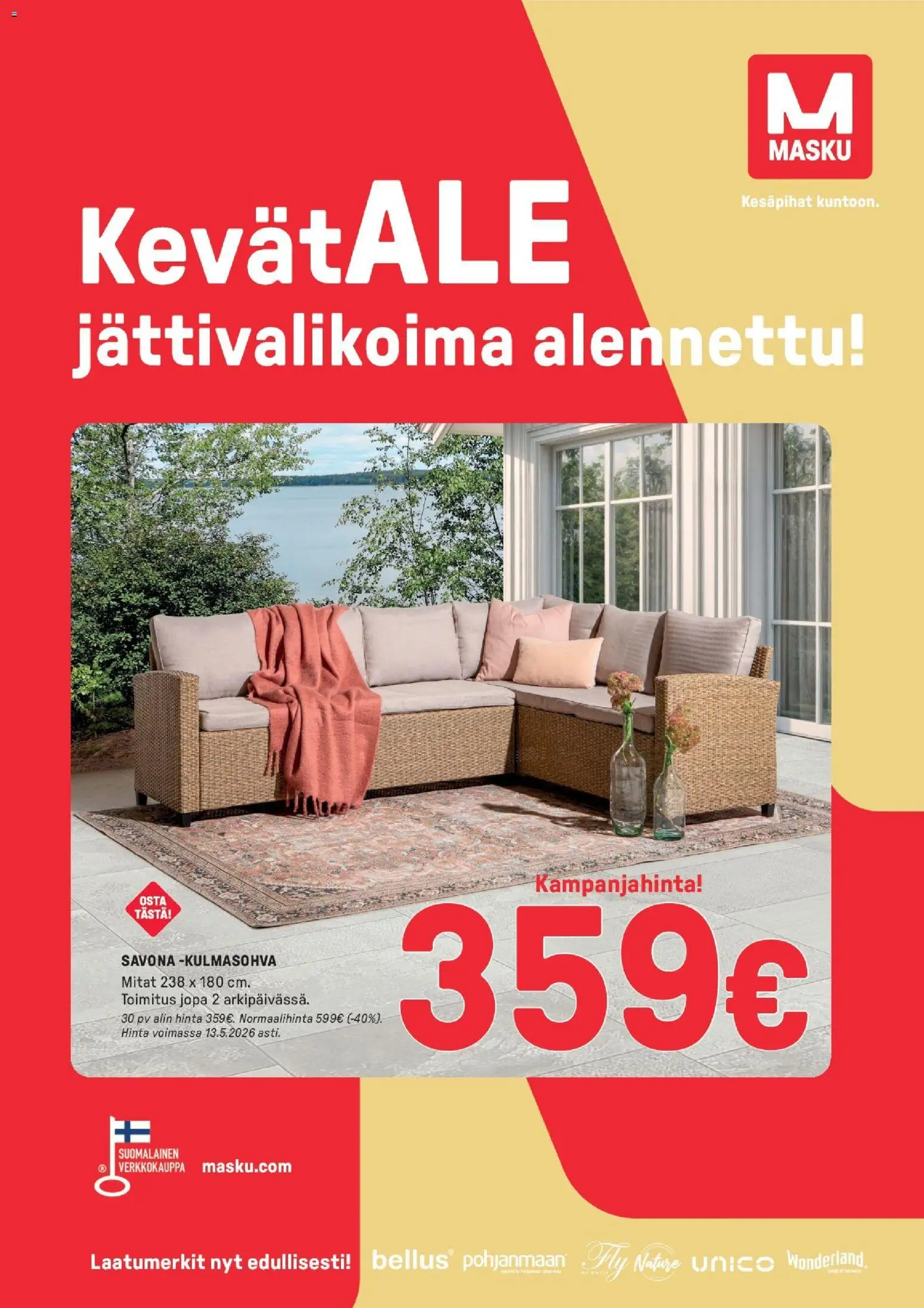 Masku tarjoukset – voimassa 28.04.2026 alkaen | Sivu: 1 | Tuotteet: Kulmasohva