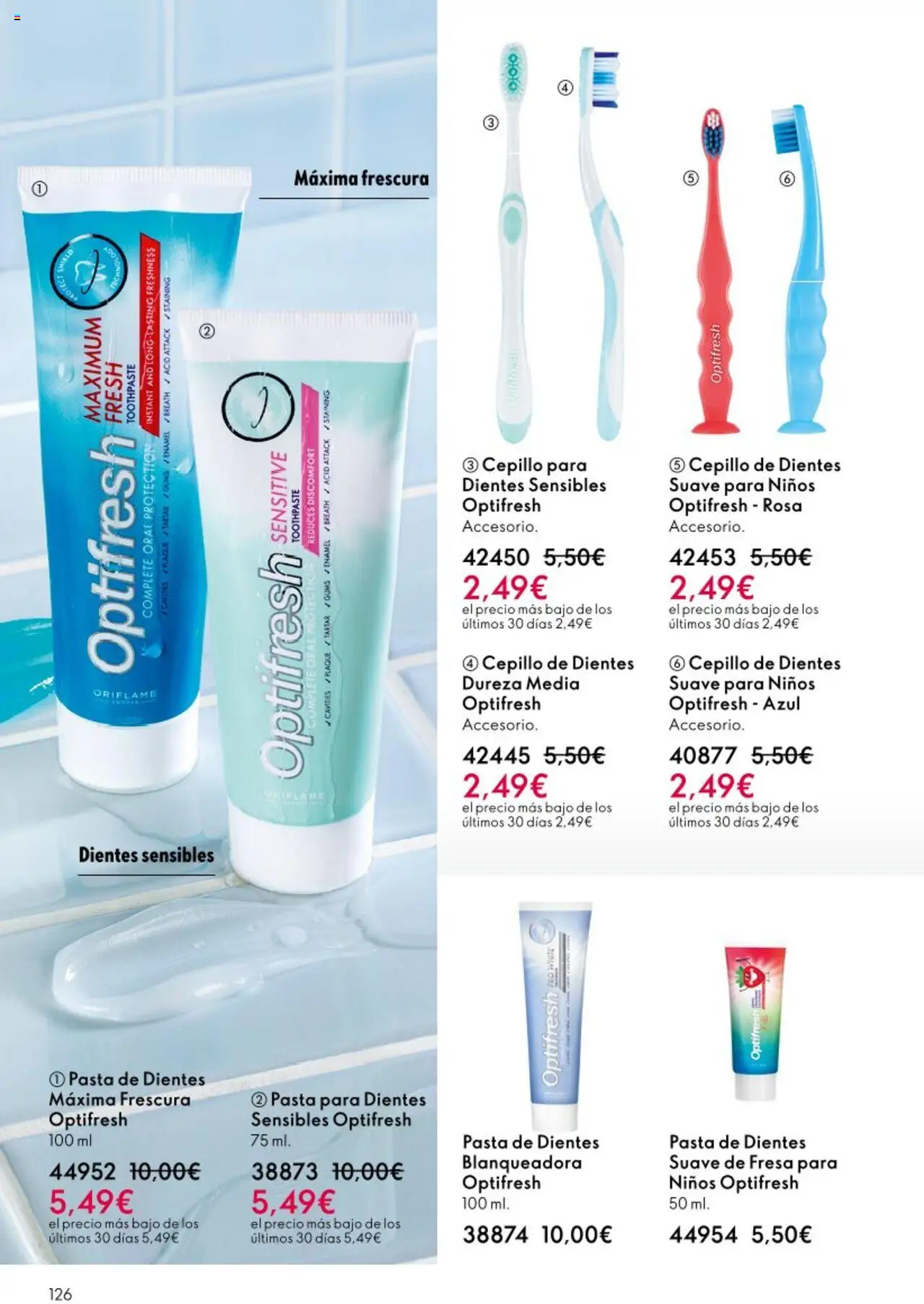 Oriflame - Catálogo Campaña 13 │ válido desde el 14.09.2025 | Página: 126 | Productos: Cepillo, Cepillo de dientes, Pasta, Δαμάσκηνο