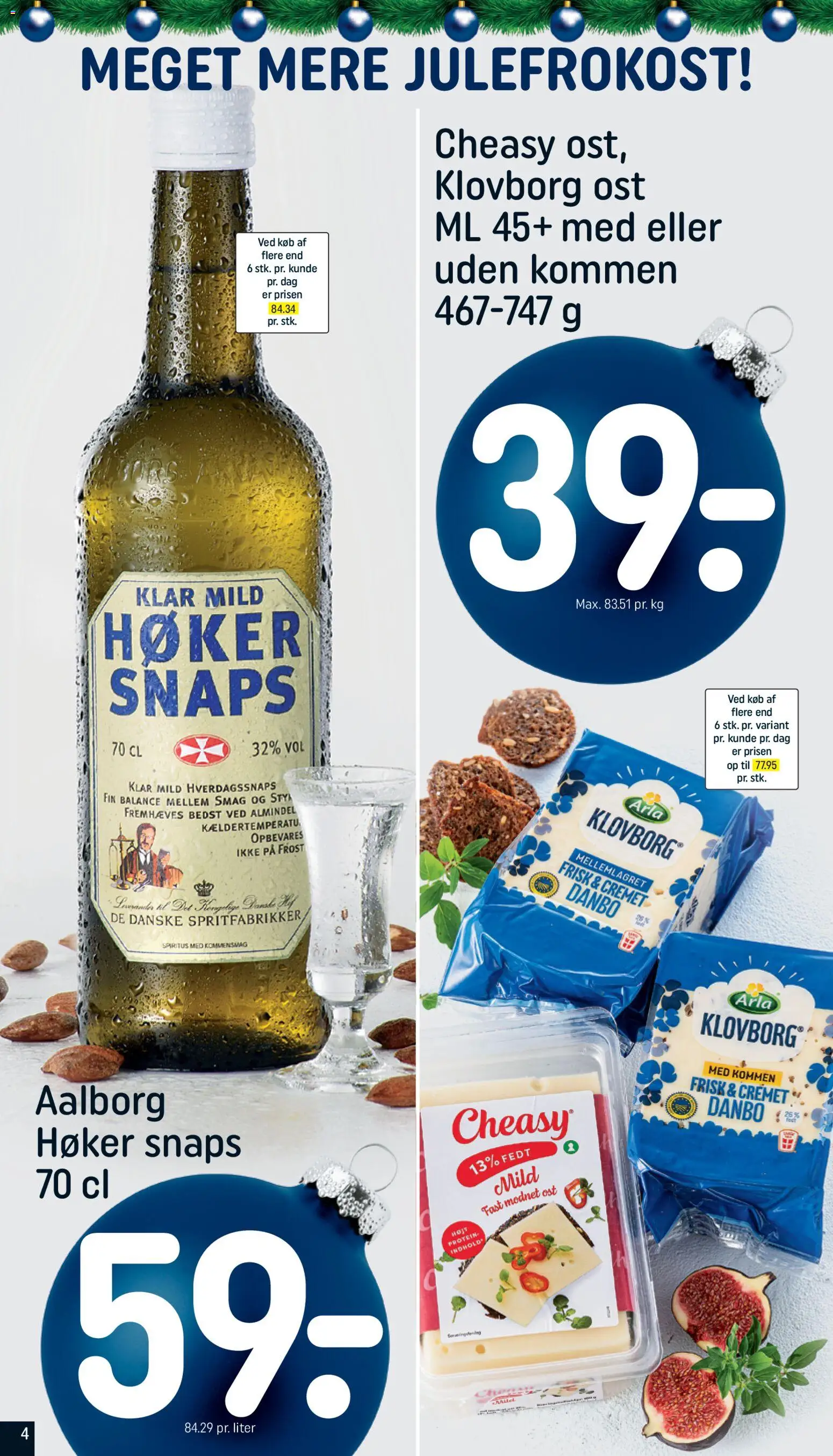 Rema 1000 tilbudsavis – gyldig fra 07.12.2025 | Side: 4 | Produkter: Ost