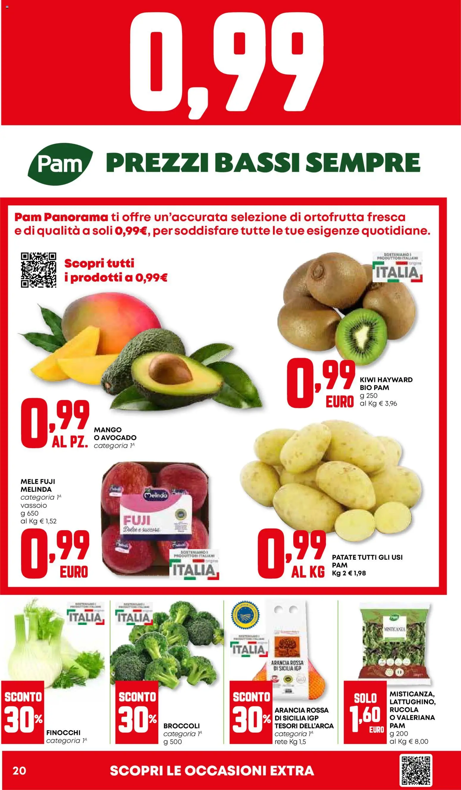 Volantino Panorama del 15.01.2026 | Pagina: 20 | Prodotti: Valeriana, Kiwi, Broccoli, Finocchi