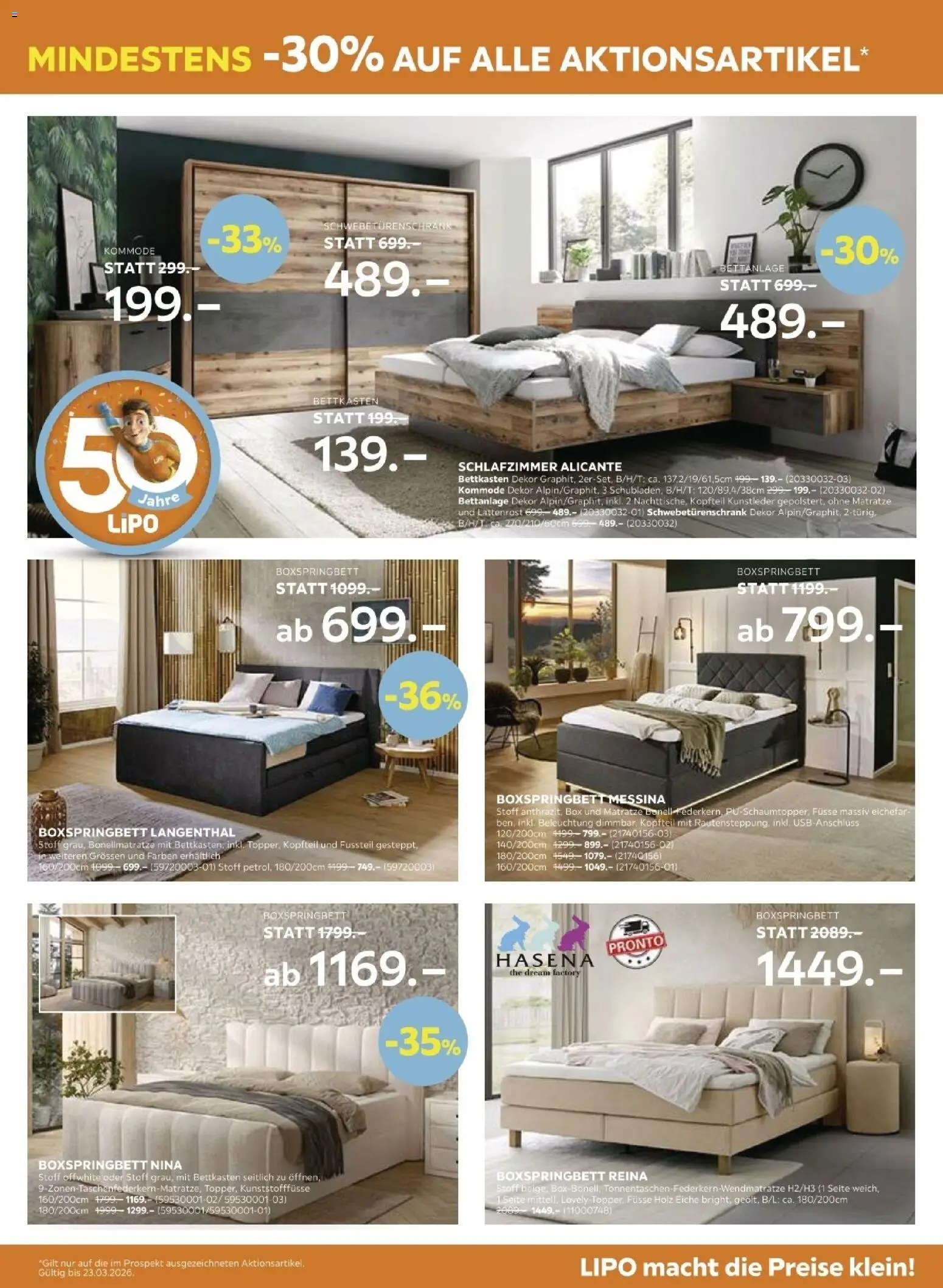 Lipo aktionen – gültig ab 10.03.2026 | Seite: 7 | Produkte: Matratze, Kommode, Box, Boxspringbett