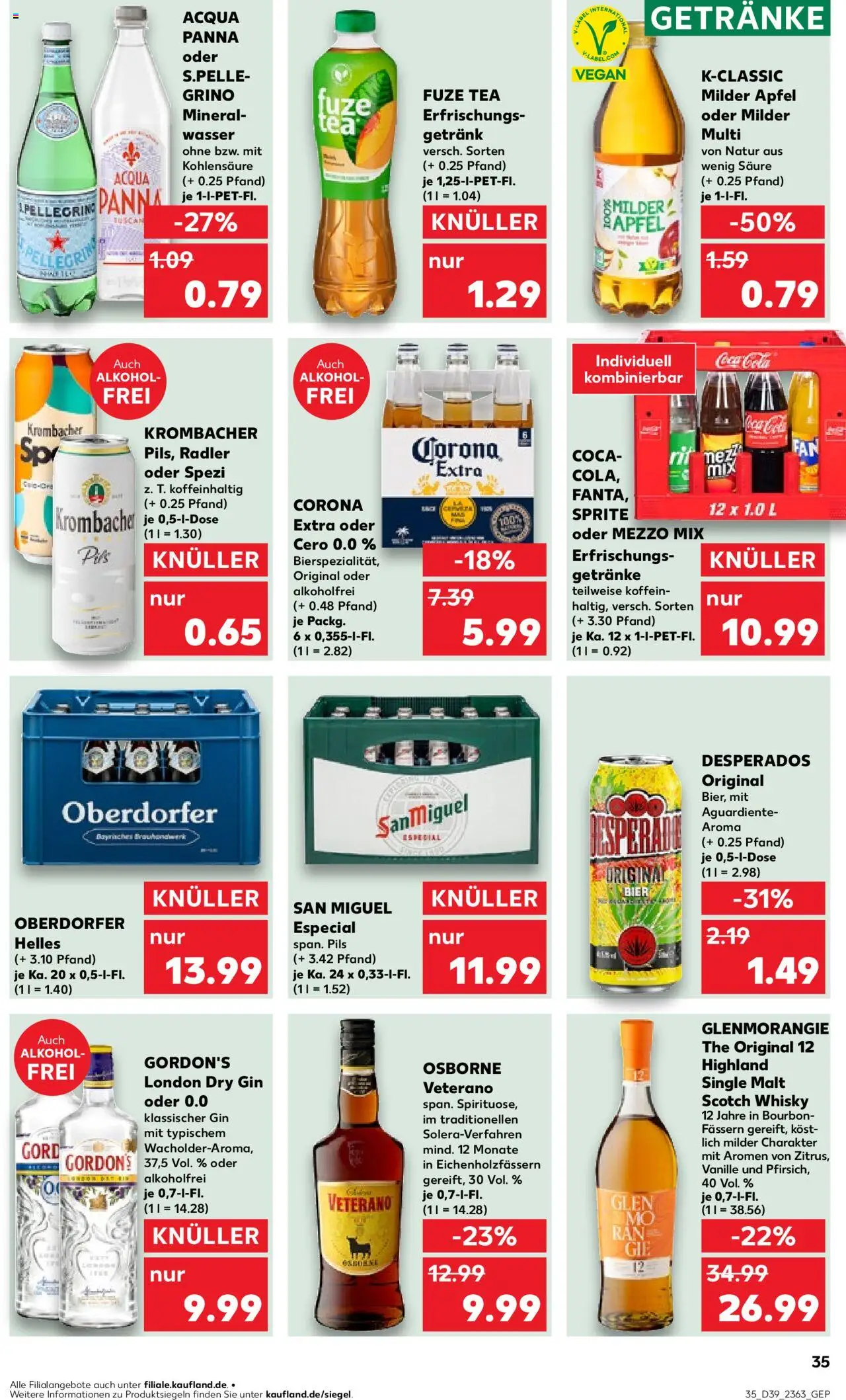Kaufland prospekt Bremen	 – gültig ab 28.09.2025 | Seite: 35 | Produkte: Fuze tea, Mezzo mix, Coca cola, Apple