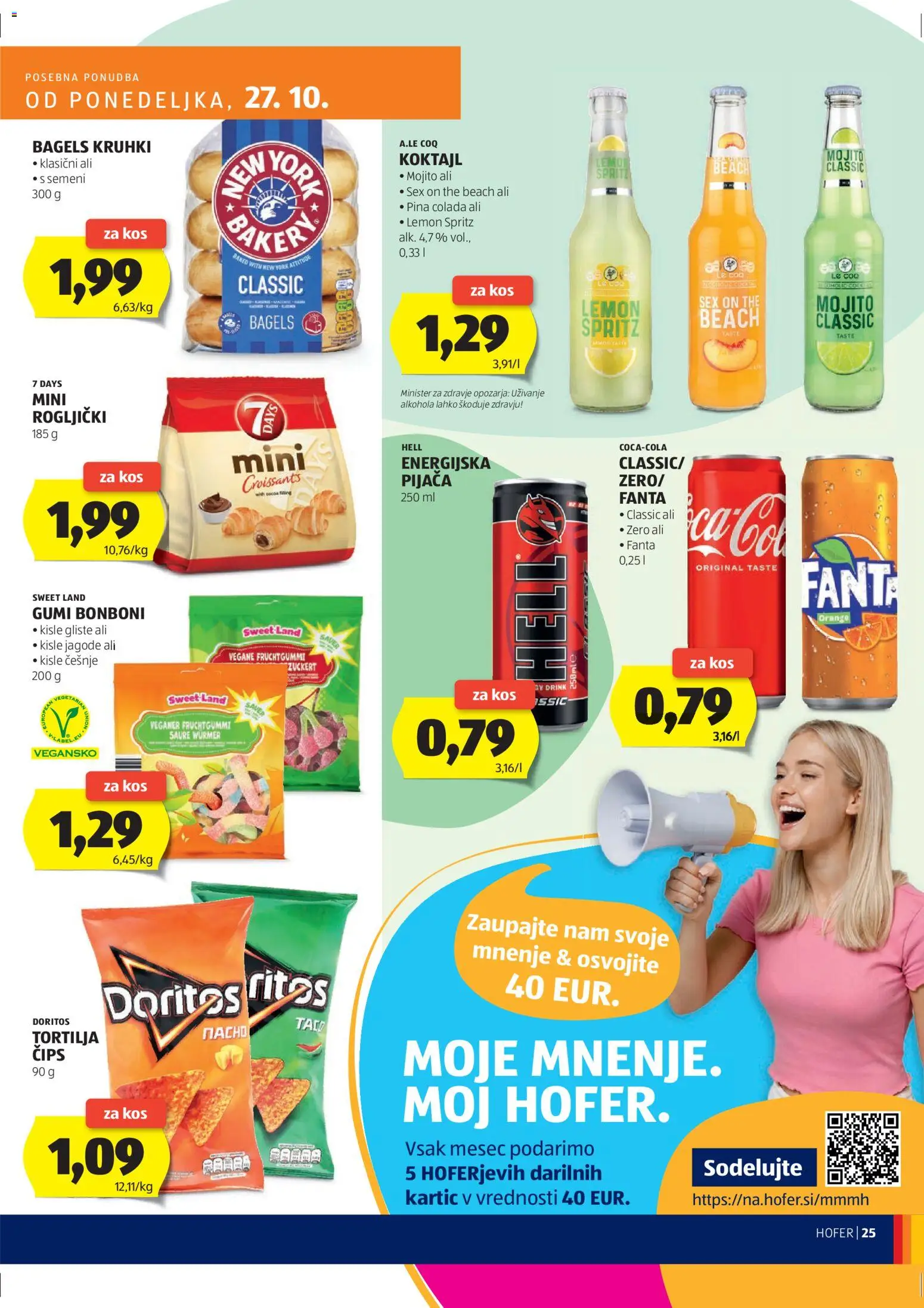 Hofer SI katalog | vrijedi od 23.10.2025 | Stranica: 25 | Proizvodi: Hell, Fanta, Jagode, Čips
