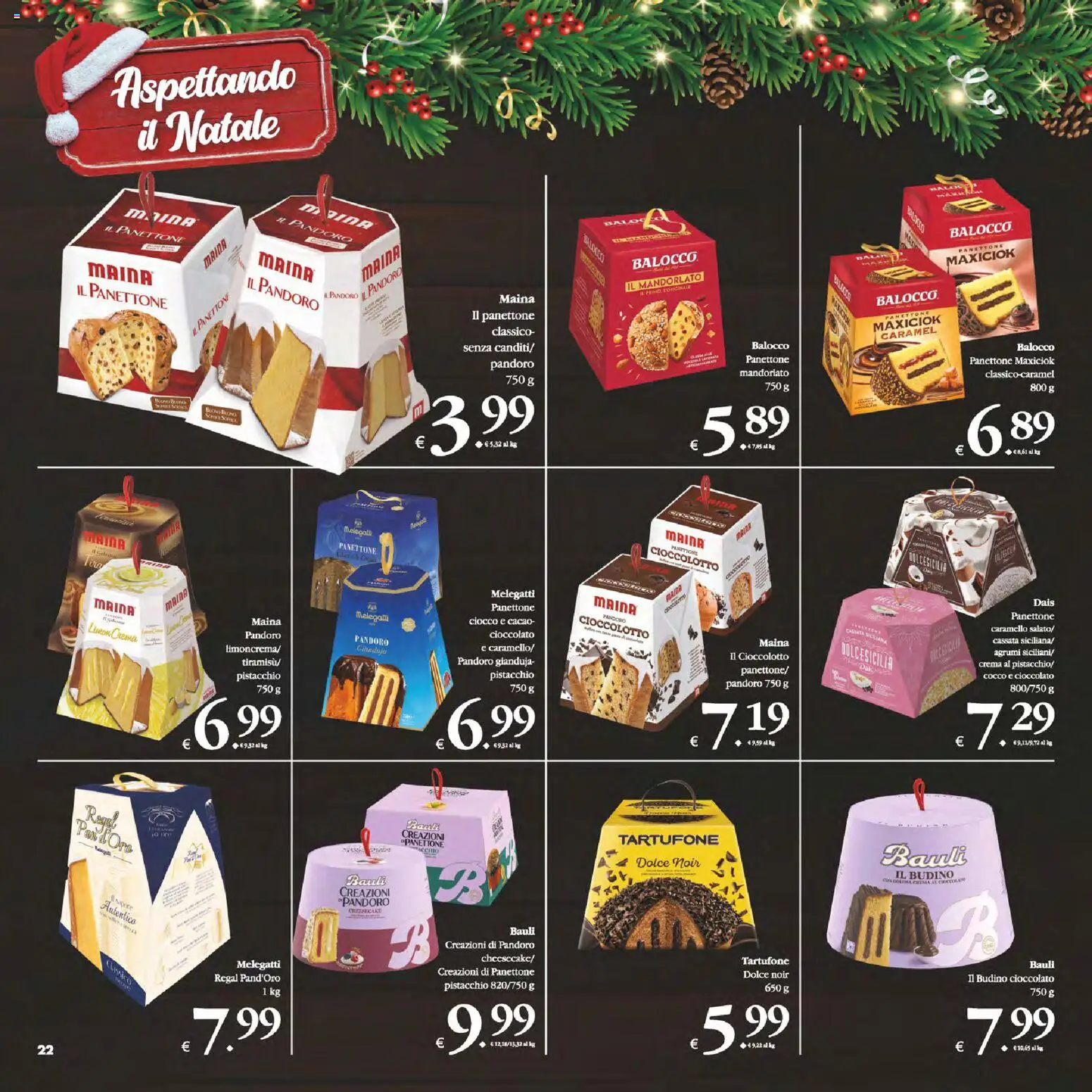 Volantino Decò del 05.12.2025 | Pagina: 22 | Prodotti: Pandoro, Panettone, Cocco, Budino