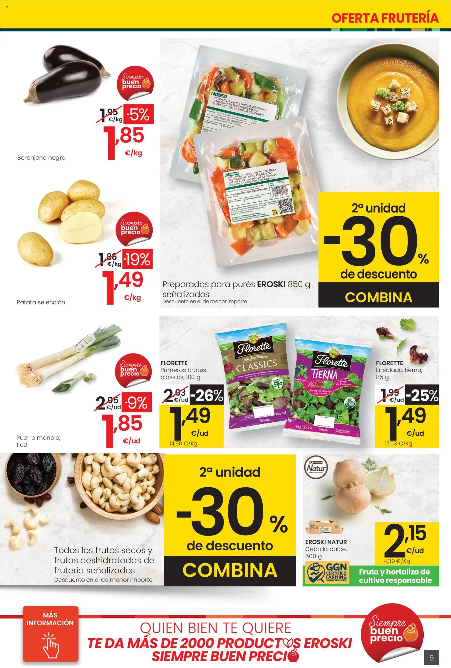 Eroski folleto │ válido desde el 13.11.2025 | Página: 5 | Productos: Πράσινο τσάι, Ensalada, Ropa, Παγωμένο τσάι