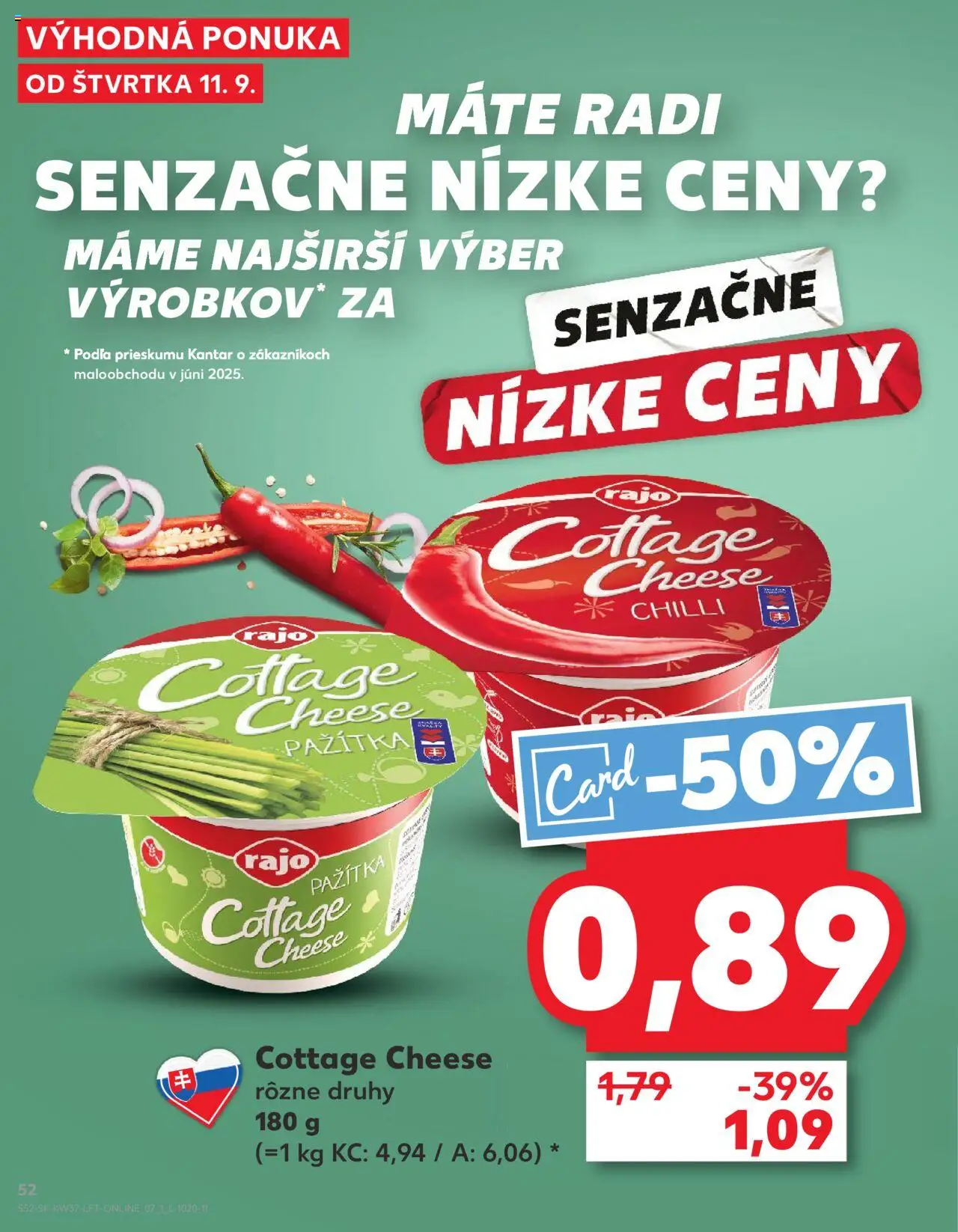 Nové Kaufland akcie – leták je platný od 11.09.2025 | Strana: 52 | Produkty: Pažítka, Chilli