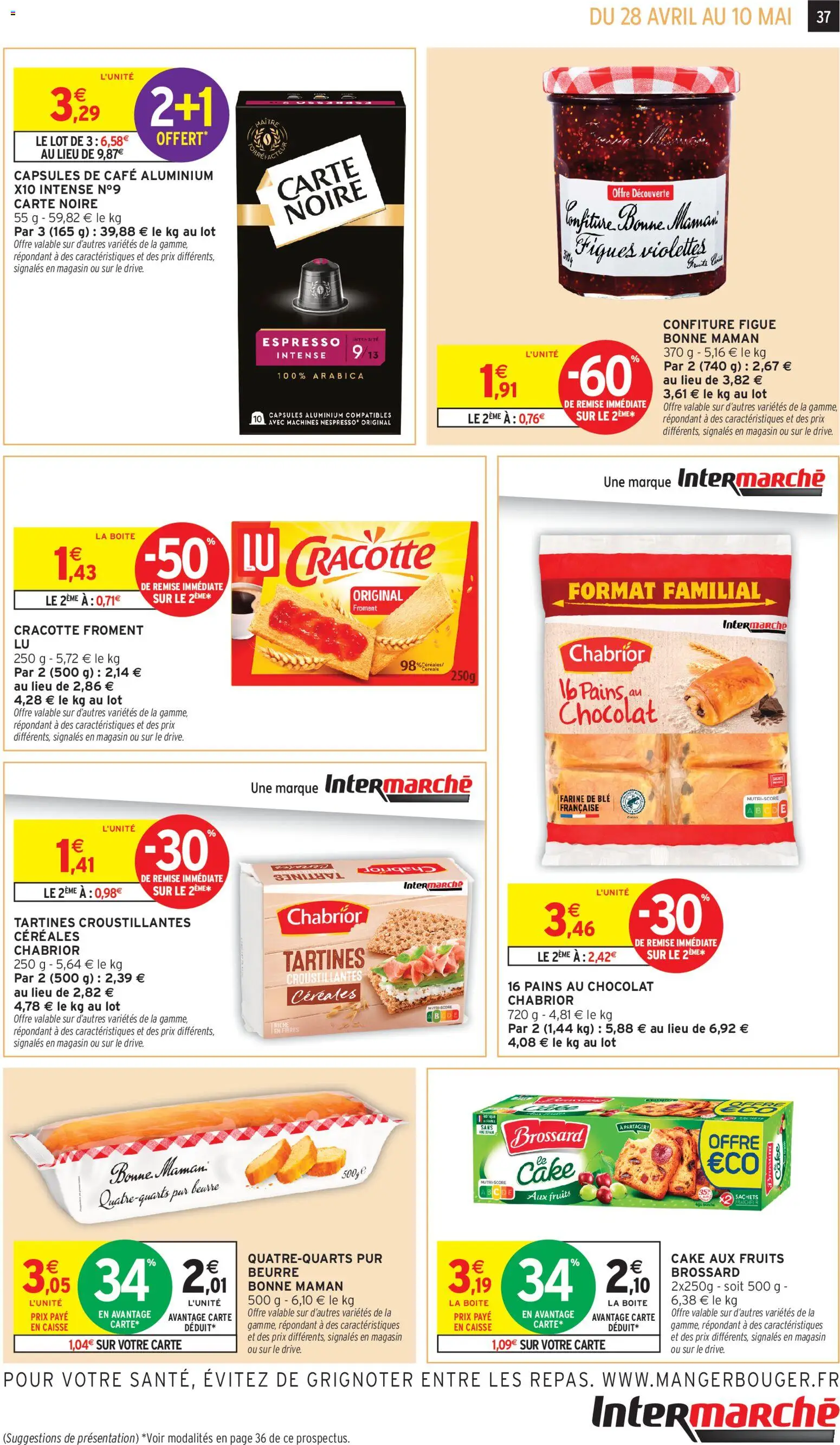 {H1} | Page: 29 | Produits: Figue, Crackers, Beurre, Café