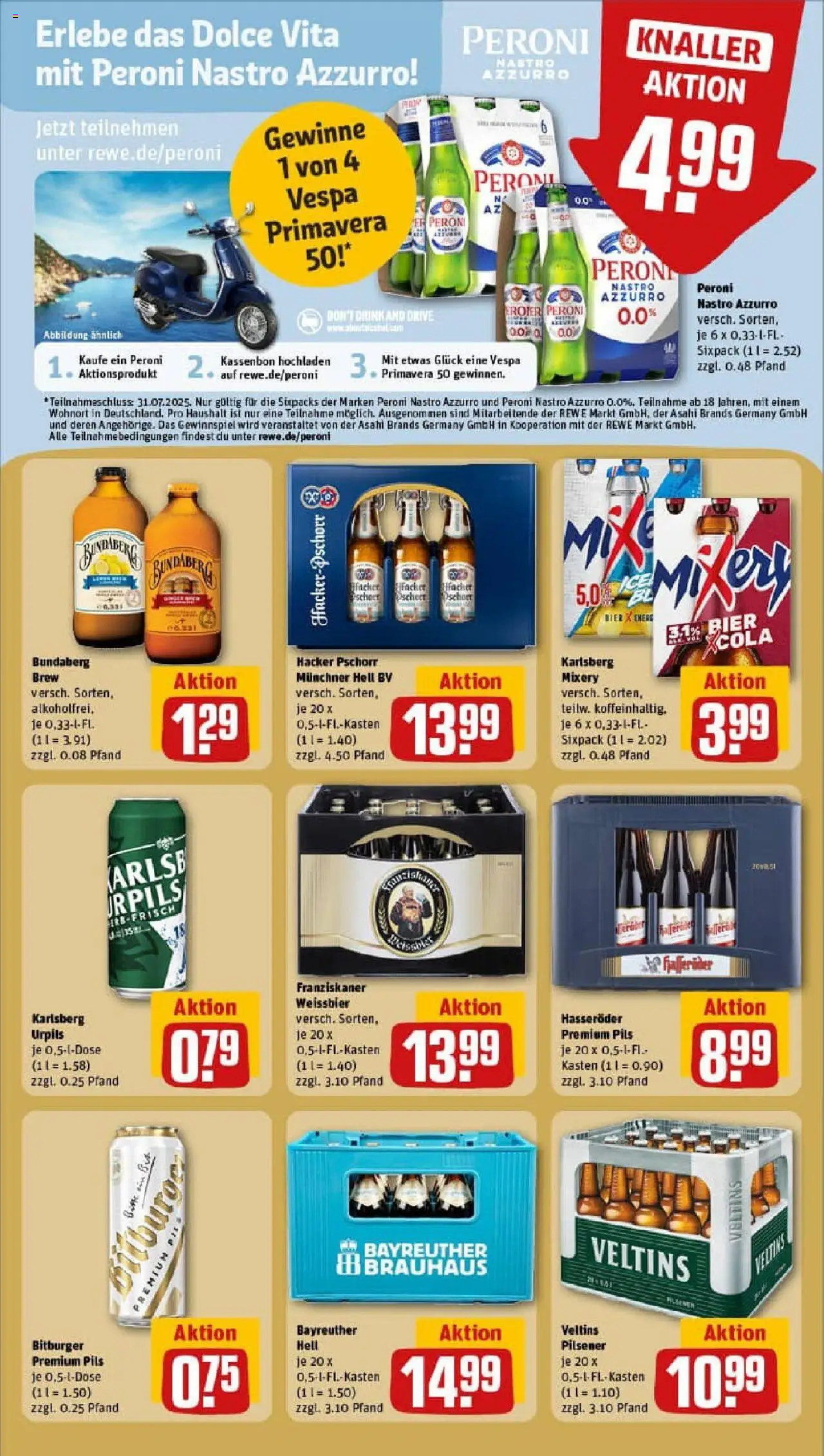 Rewe prospekt Rehlingen - Siersburg	 - gültig ab dem 13.07.2025 | Seite: 17 | Produkte: Bitburger, Franziskaner, Weißbier, Pils