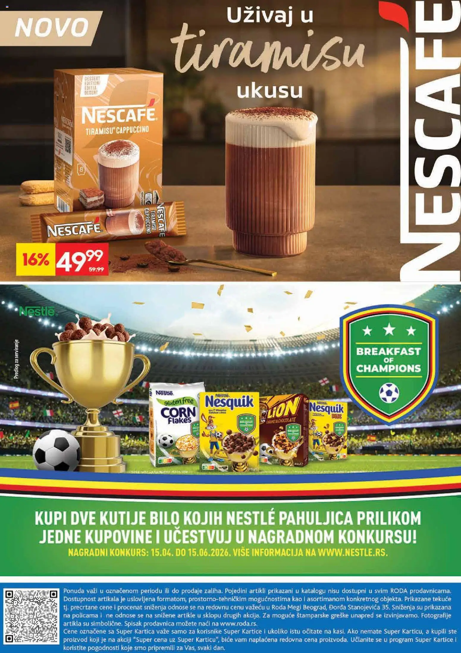 Roda katalog - važi od 30.04.2026 | Strana: 32 | Proizvode: Nescafé, Nesquik