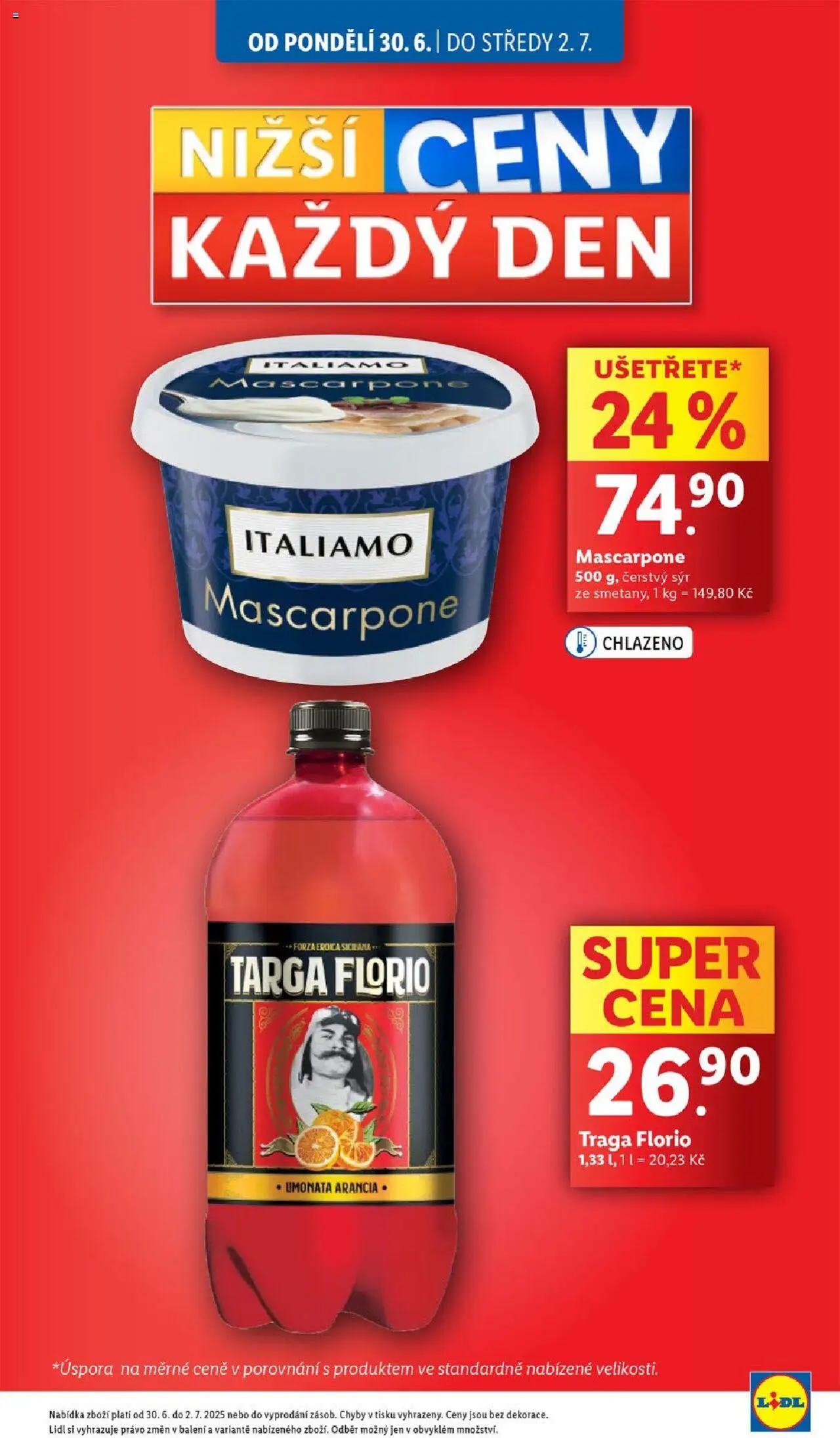Lidl leták od 30.06.2025 | Strana: 5 | Produkty: Sýr, Mascarpone, Čerstvý sýr