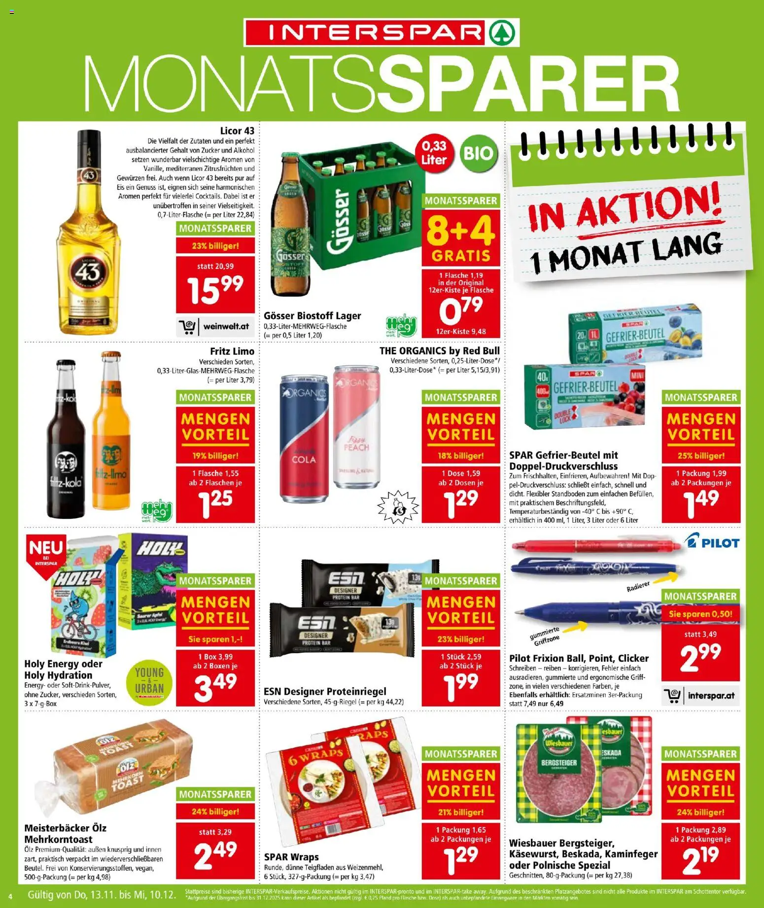 Interspar - Black Friday gültig ab 13.11.2025 | Seite: 4 | Produkte: Kiwi, Eis, Zucker, Box