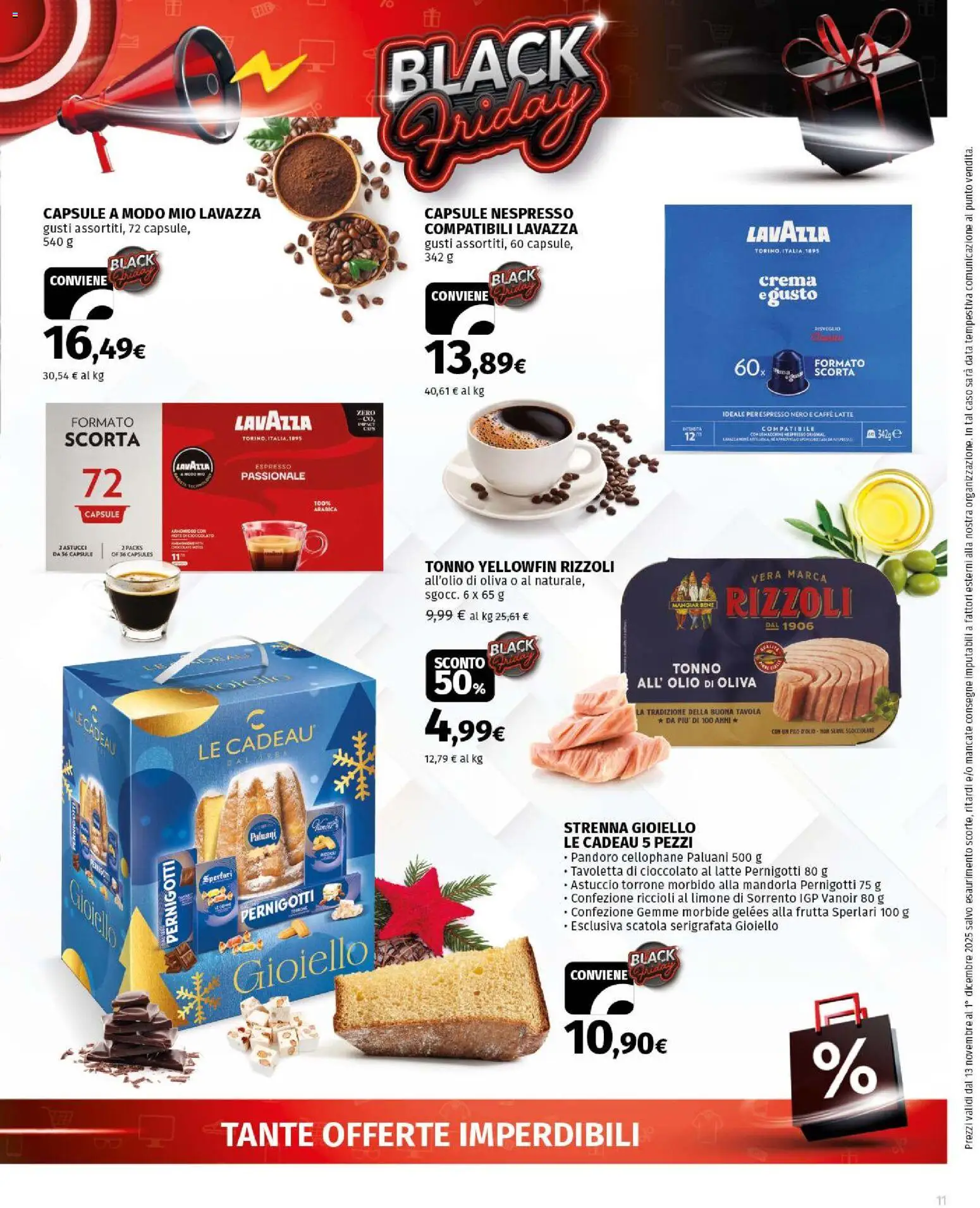 Volantino Ipercoop del 13.11.2025 | Pagina: 11 | Prodotti: Sale, Data, Tonno, Olio di Oliva