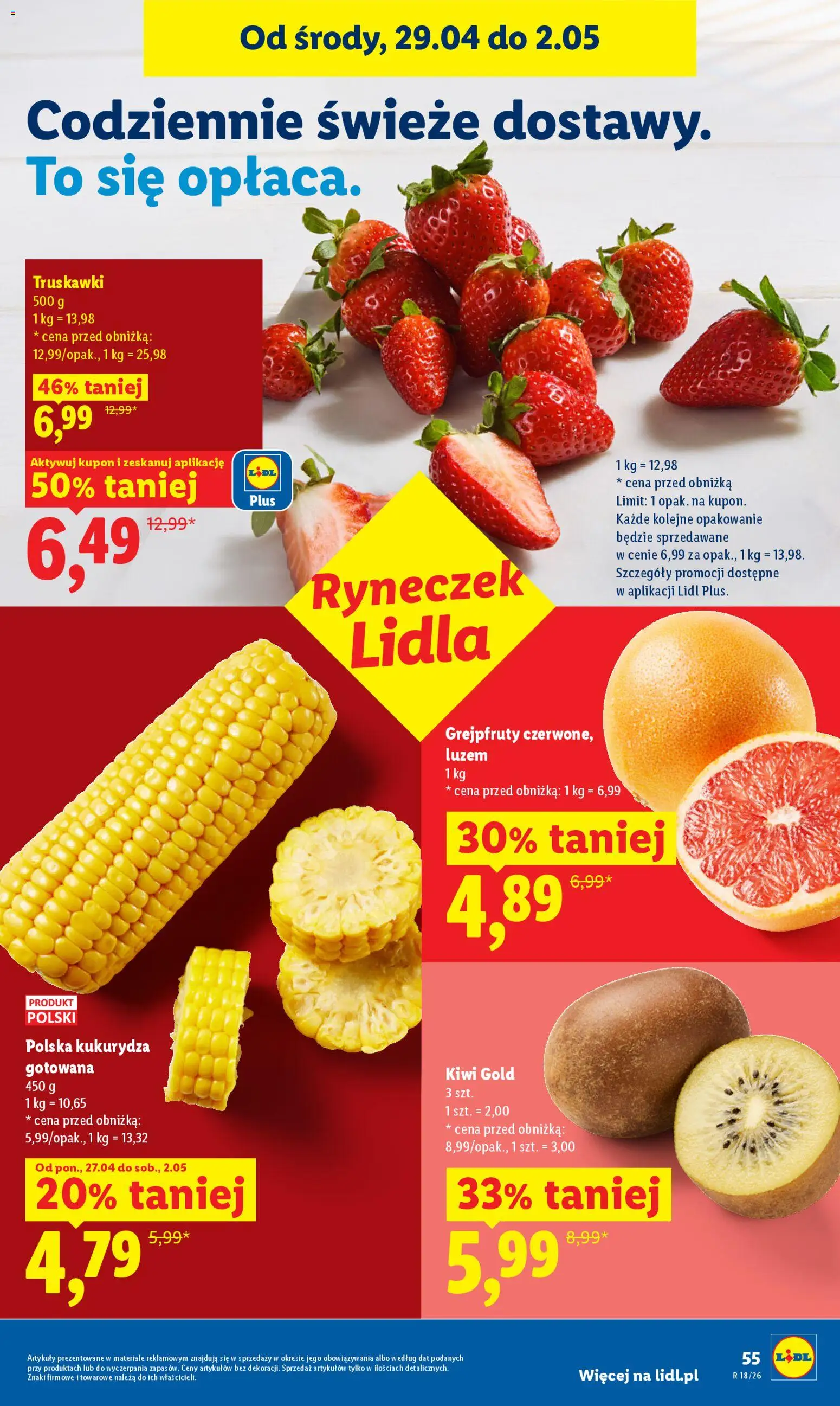 Lidl Polsko leták od 29.04.2026 | Strana: 55 | Produkty: Kiwi