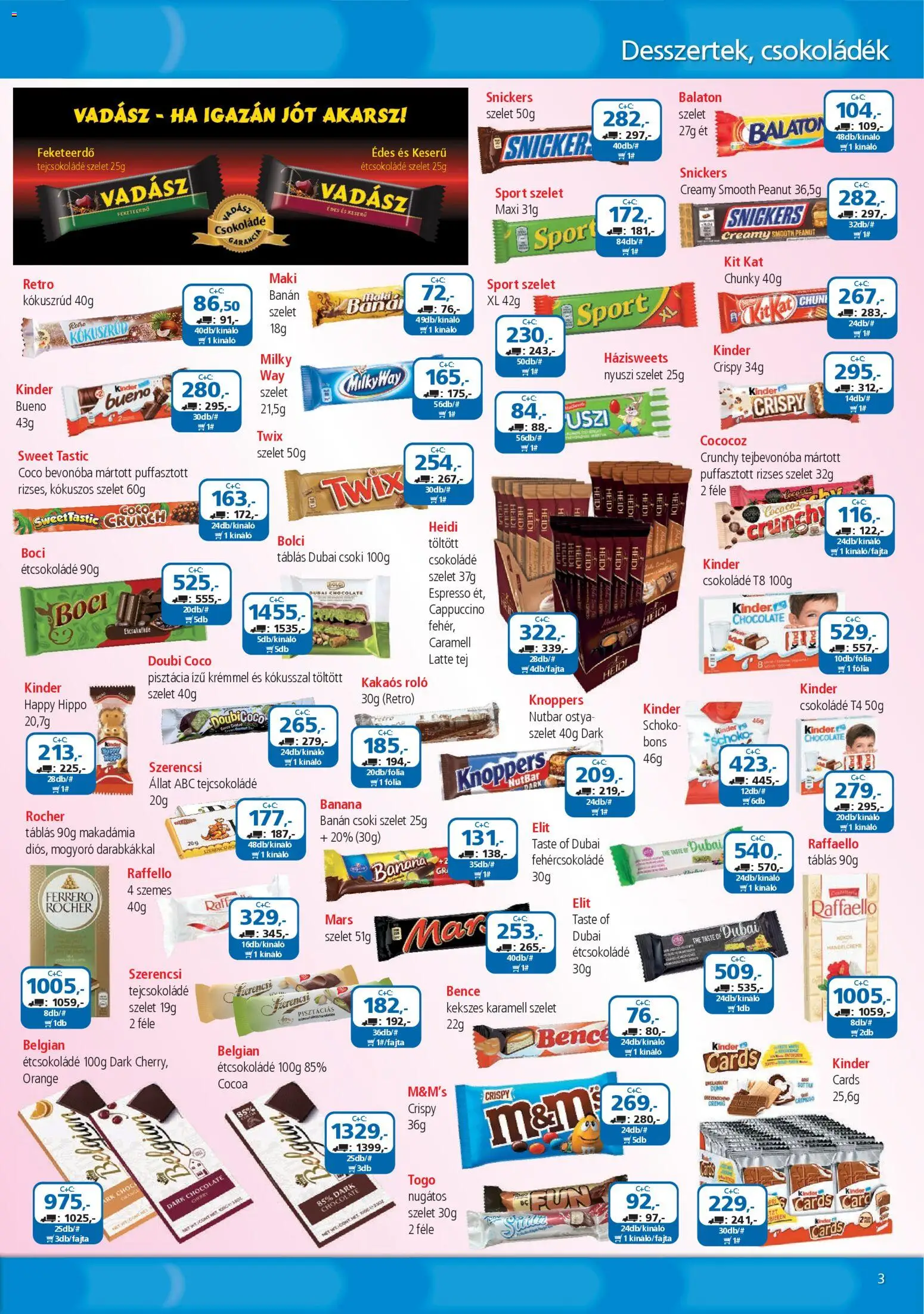 ÁRKLUB akciós ujság - amely érvényes a következő dátumtól: 01.03.2026 | Oldal: 3 | Termékek: Mogyoró, Pisztácia, Roló, Banán