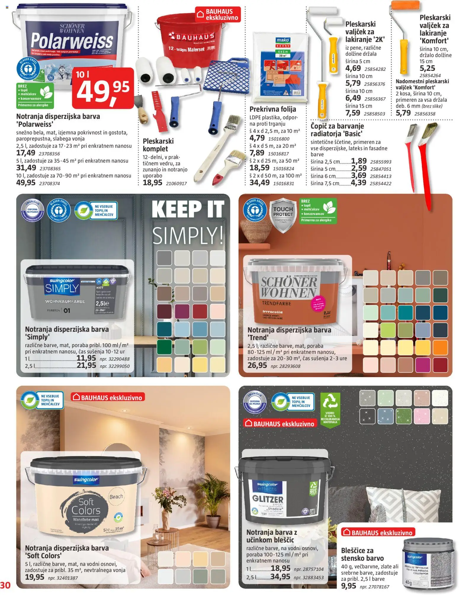 Novi Bauhaus katalog ponudbe – veljaven od 06.11.2025 | Stran: 30 | Izdelki: Copic, Folija, Barva, Vedro