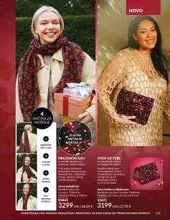 Astra metalik šal, Kombinacija crne i crvene. Poliester. Približno 90cm x 180cm. - pregled AVON kataloga - važi od 01.12.2025 | Strana: 165 | Proizvode: Marama, Šal, Vrata