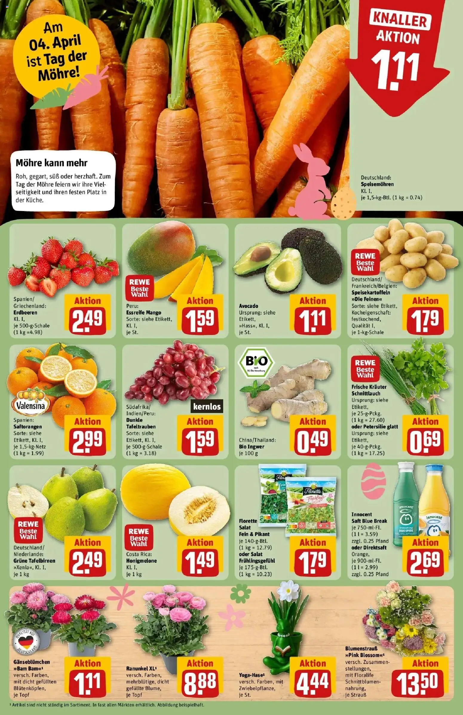 Rewe Prospekt Halle (Saale)	 – gültig ab 30.03.2026 | Seite: 10 | Produkte: Valensina, Honigmelone, Avocado, Mango