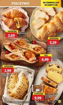 Lidl Gazetka od 31.07.2025 | Strona: 25 | Produkty: Pieczywo, Ciasto, Prosciutto