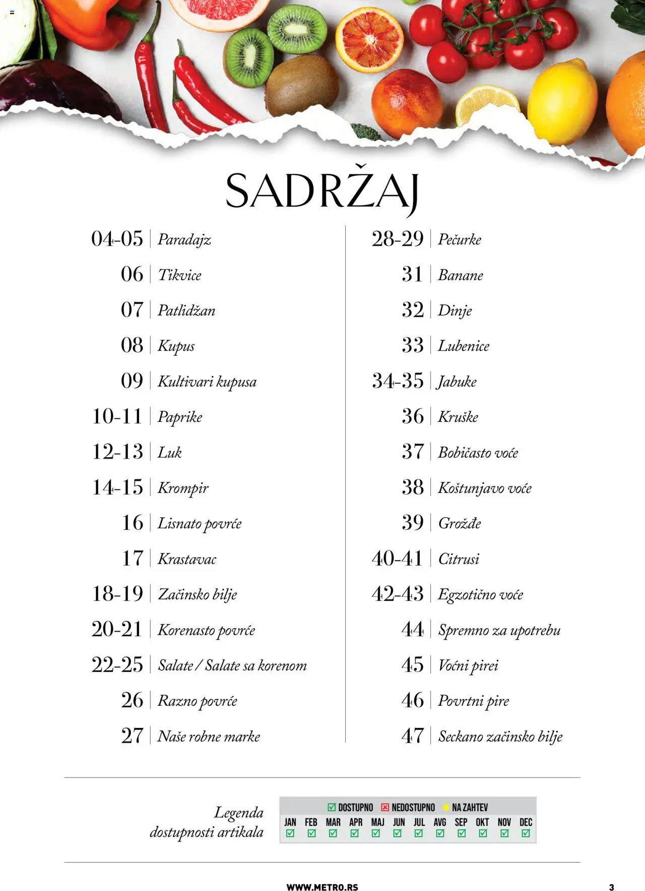 Metro katalog - važi od 07.10.2025 | Strana: 3 | Proizvode: Krompir, Kupus, Kruške, Banane