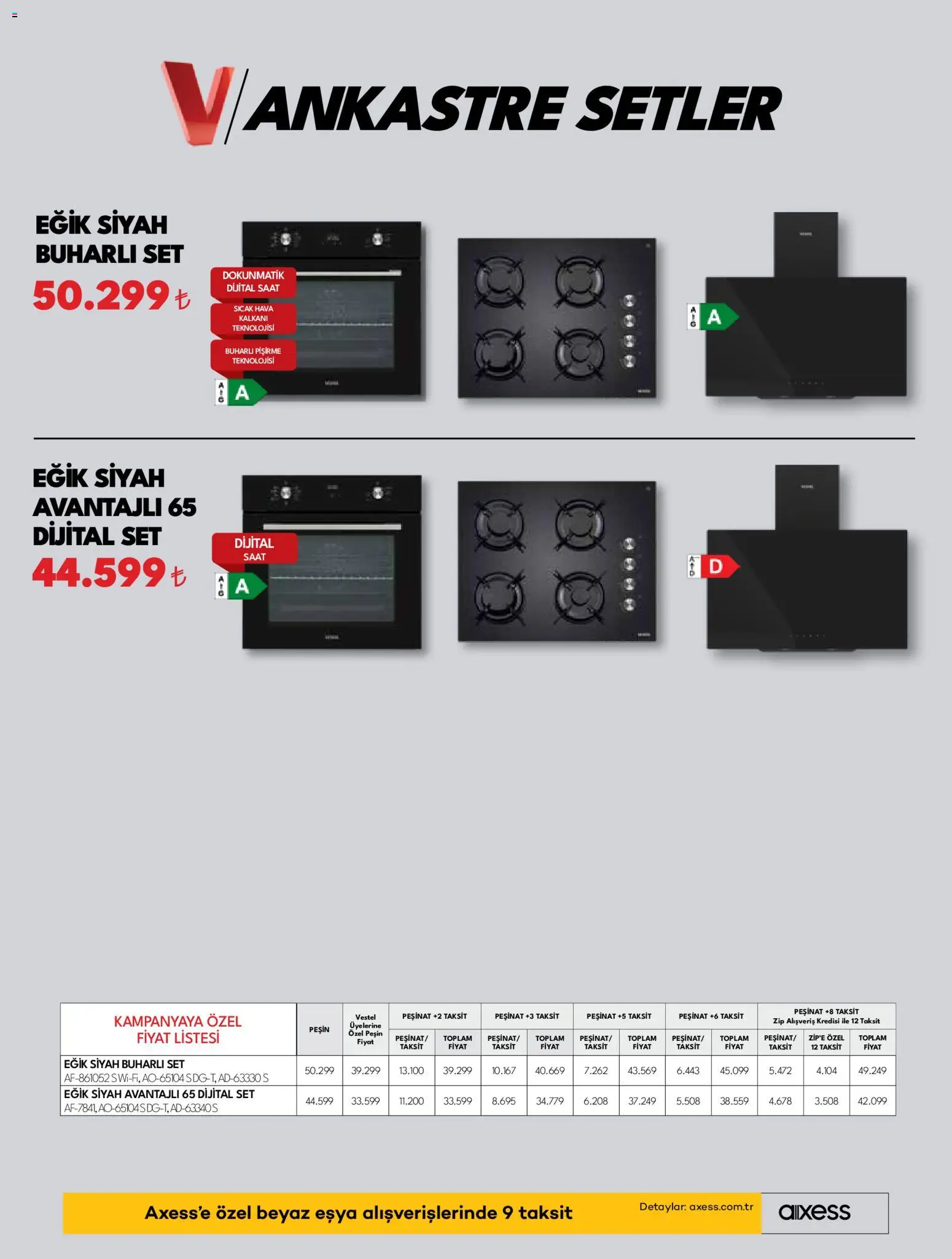 Vestel Ankastre Ürünler - 01.12.2025 tarihinden itibaren geçerlidir | Sayfa: 15 | Ürünler: Saat