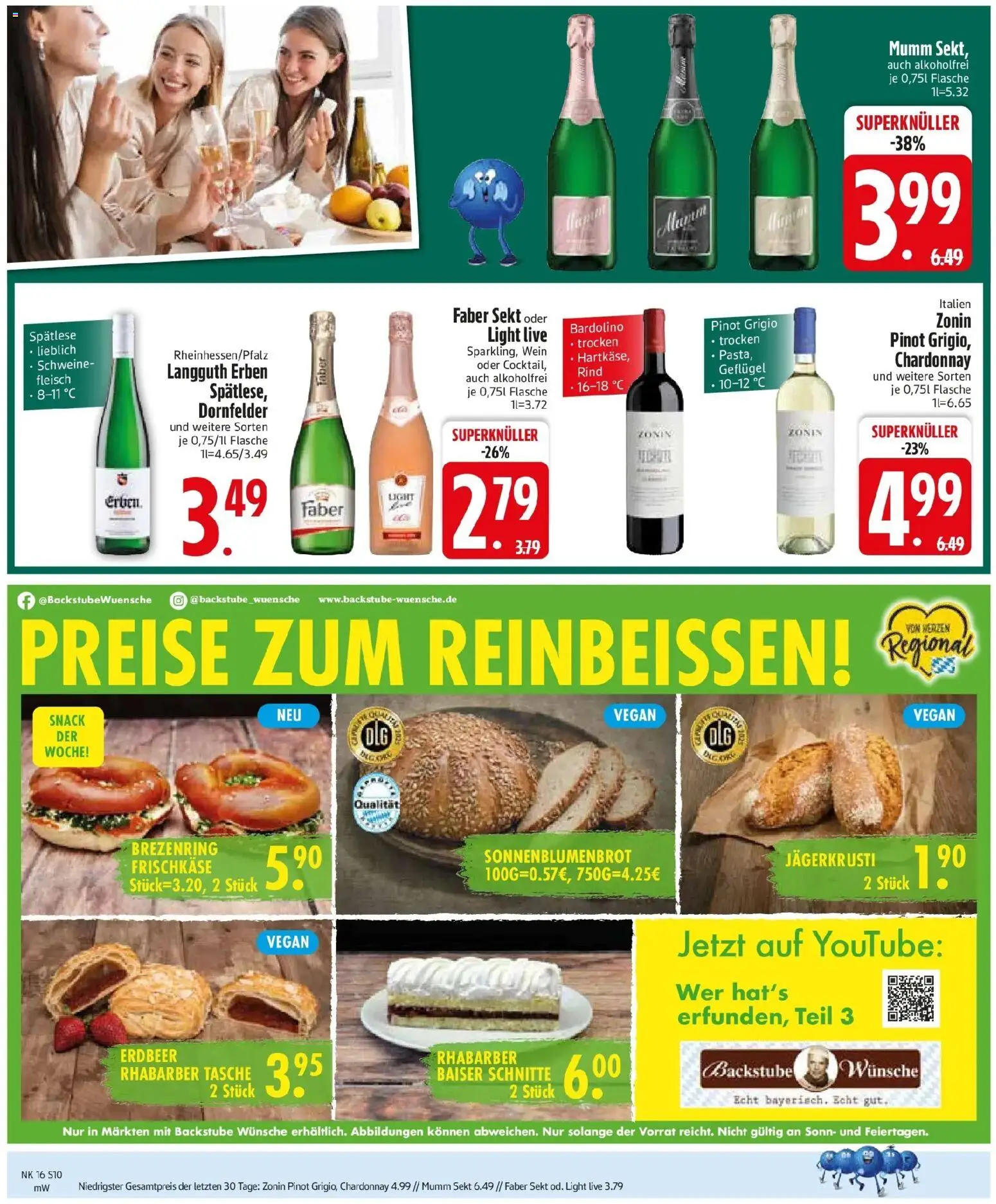 Edeka prospekt Altomünster	 – gültig ab 13.04.2026 | Seite: 12 | Produkte: Tasche, Sekt, Rhabarber, Frischkase