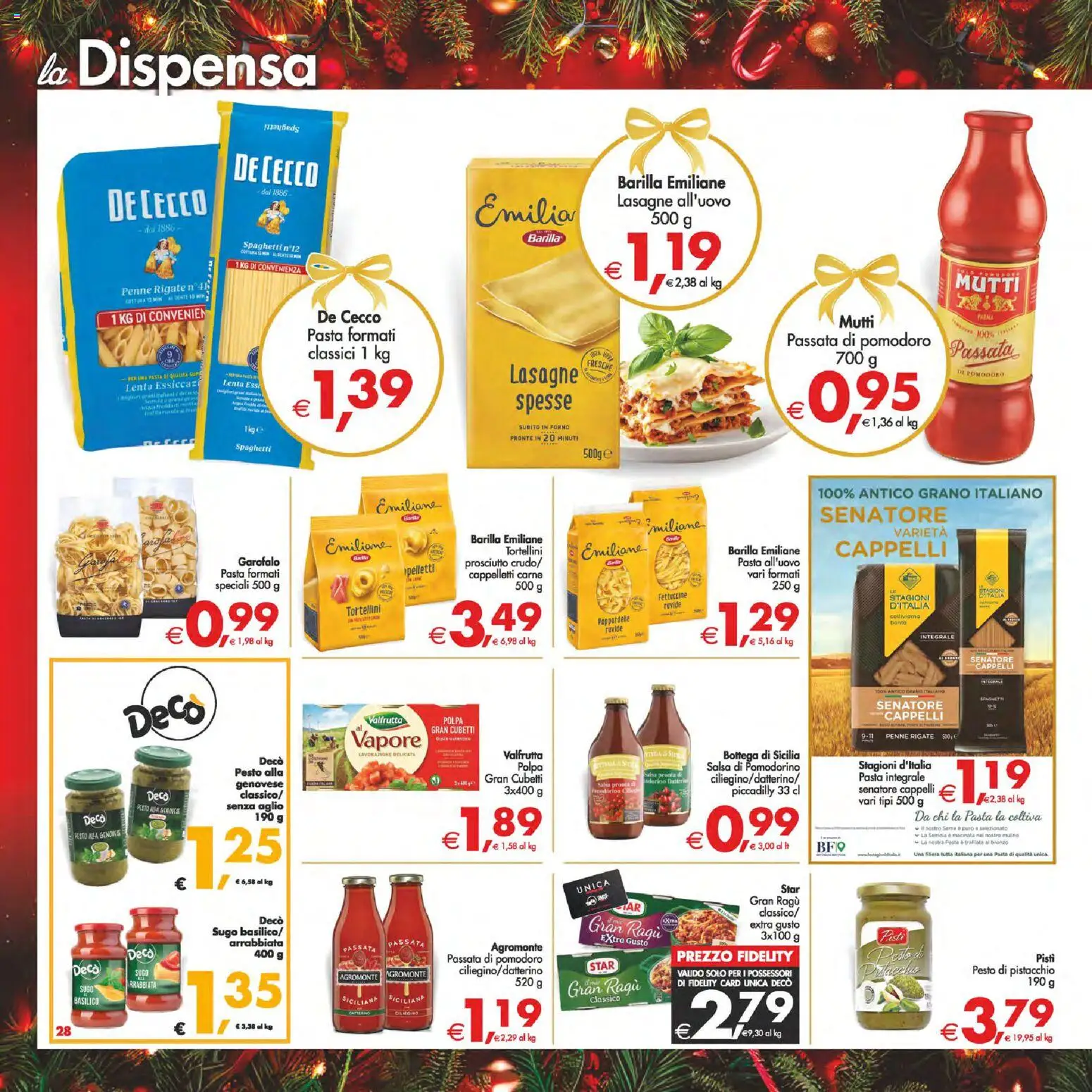 Volantino Decò del 16.12.2025 | Pagina: 30 | Prodotti: Basilico, Ragú, Sugo, Fettuccine