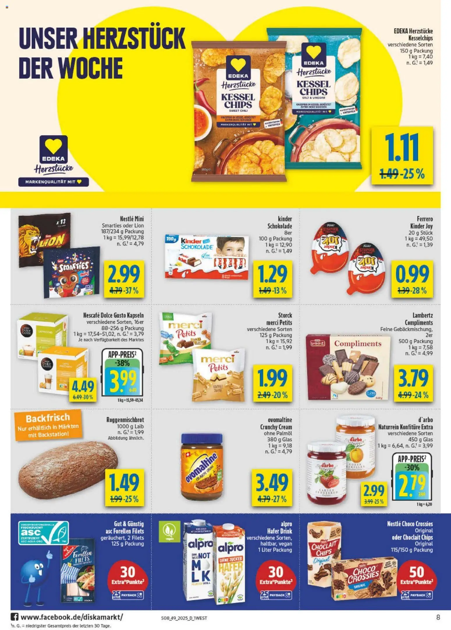 Diska - Diska Angebote Bayern KW49 – gültig ab 01.12.2025 | Seite: 8 | Produkte: Kinder joy, Alpro, Chili, Chips