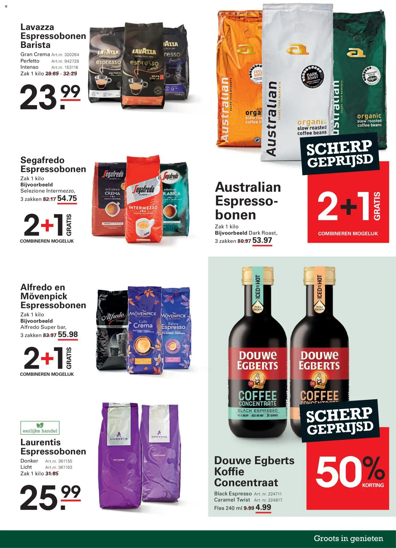 {H1} | Pagina: 47 | Producten: Koffie, Fles, Lavazza, Zak