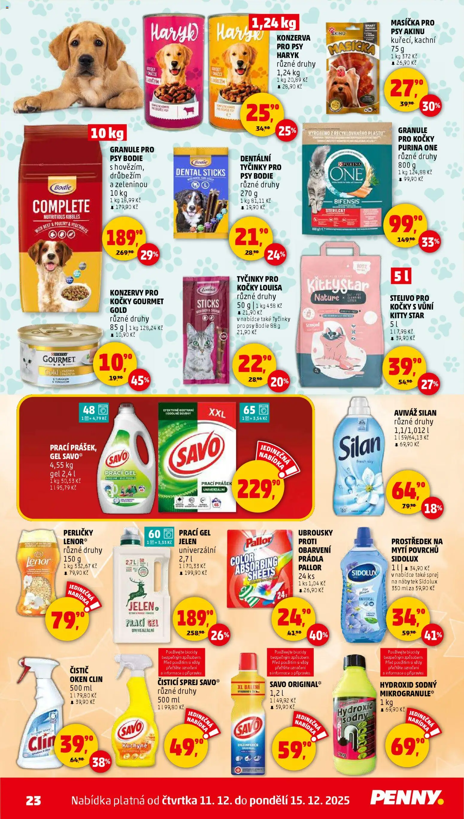 Penny Market leták - Čtvrtečník od 11.12.2025 | Strana: 23 | Produkty: Purina, Ubrousky, Purina one, Nábytek