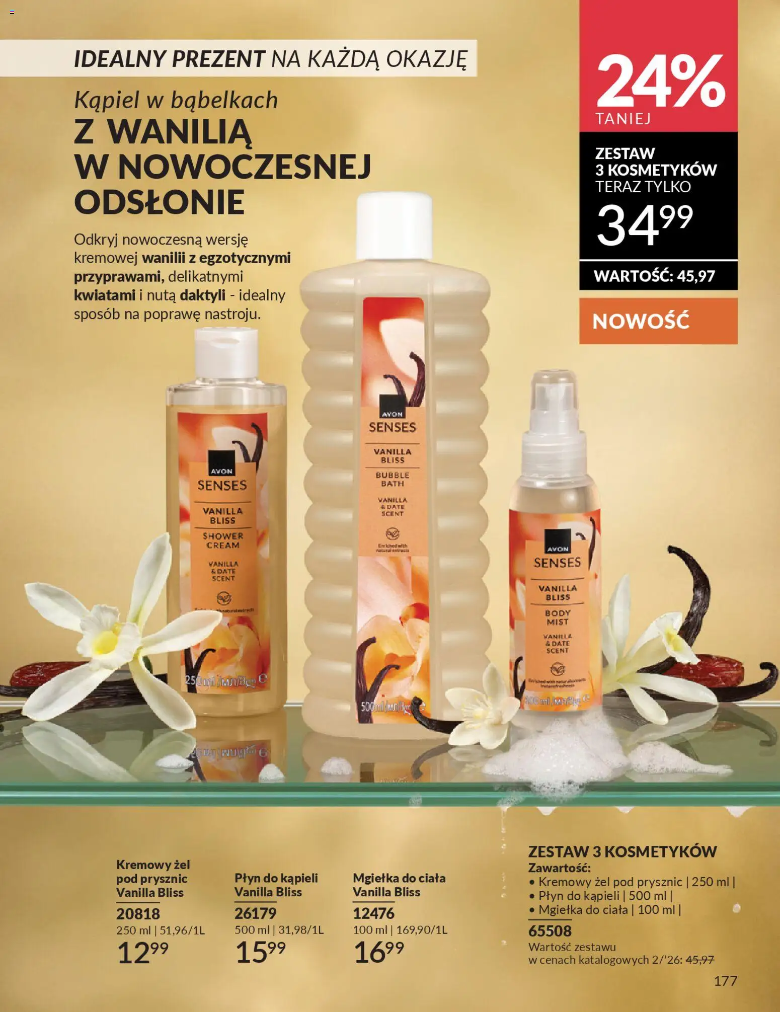 Avon Katalog 2 2026 od 01.02.2026 | Strona: 177 | Produkty: Kąpiel, Prysznic, Body, Żel pod prysznic