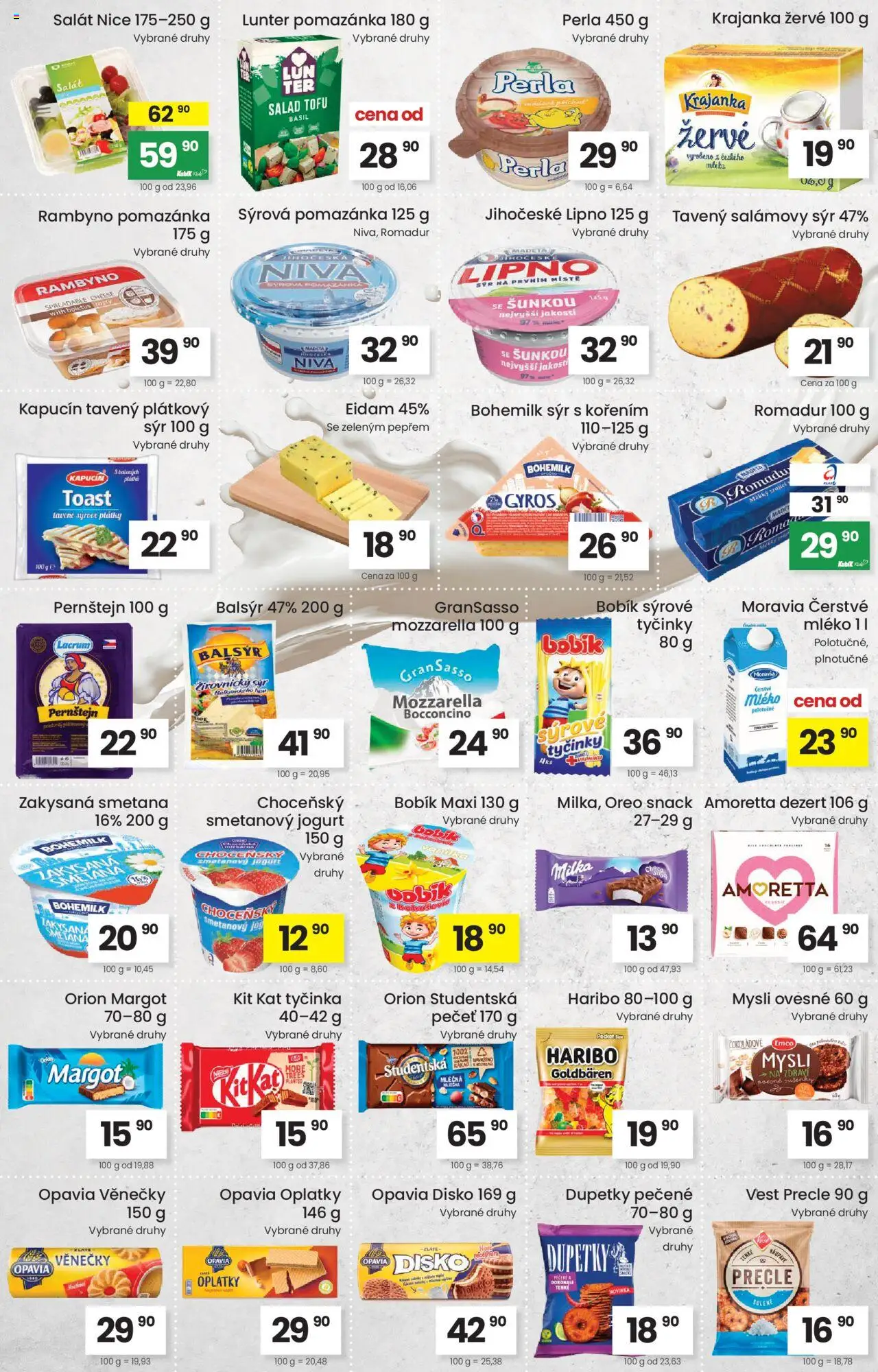 Kubík leták od 16.09.2025 | Strana: 2 | Produkty: Mléko, Milka, Sýrové tyčinky, Mozzarella