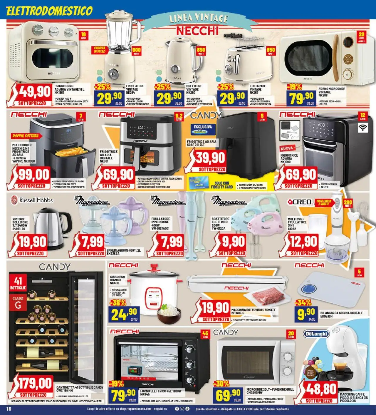 Volantino RisparmioCasa del 25.09.2025 | Pagina: 18 | Prodotti: Bilancia, Bollitore, Tostapane, Friggitrice