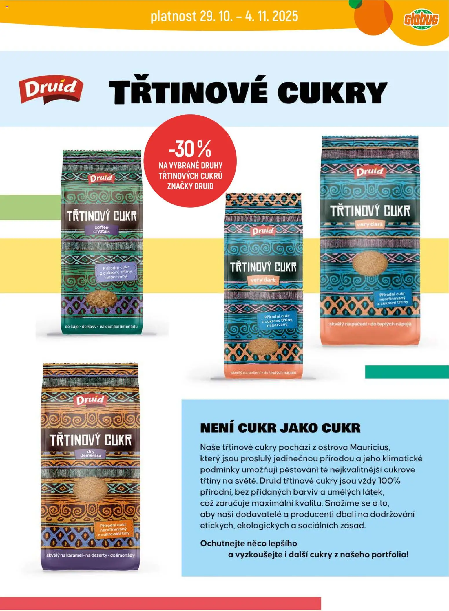 Globus leták - Havířov od 29.10.2025 | Strana: 25 | Produkty: Třtinový cukr, Dezerty, Čaje, Cukr