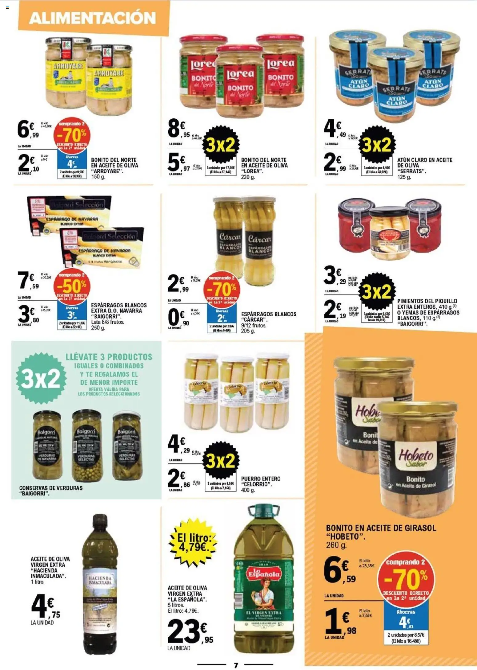 E.Leclerc Mas Barato │ válido desde el 04.03.2026 | Página: 7 | Productos: Té, Aceite de oliva, Aceite de oliva virgen extra, Aceite de girasol