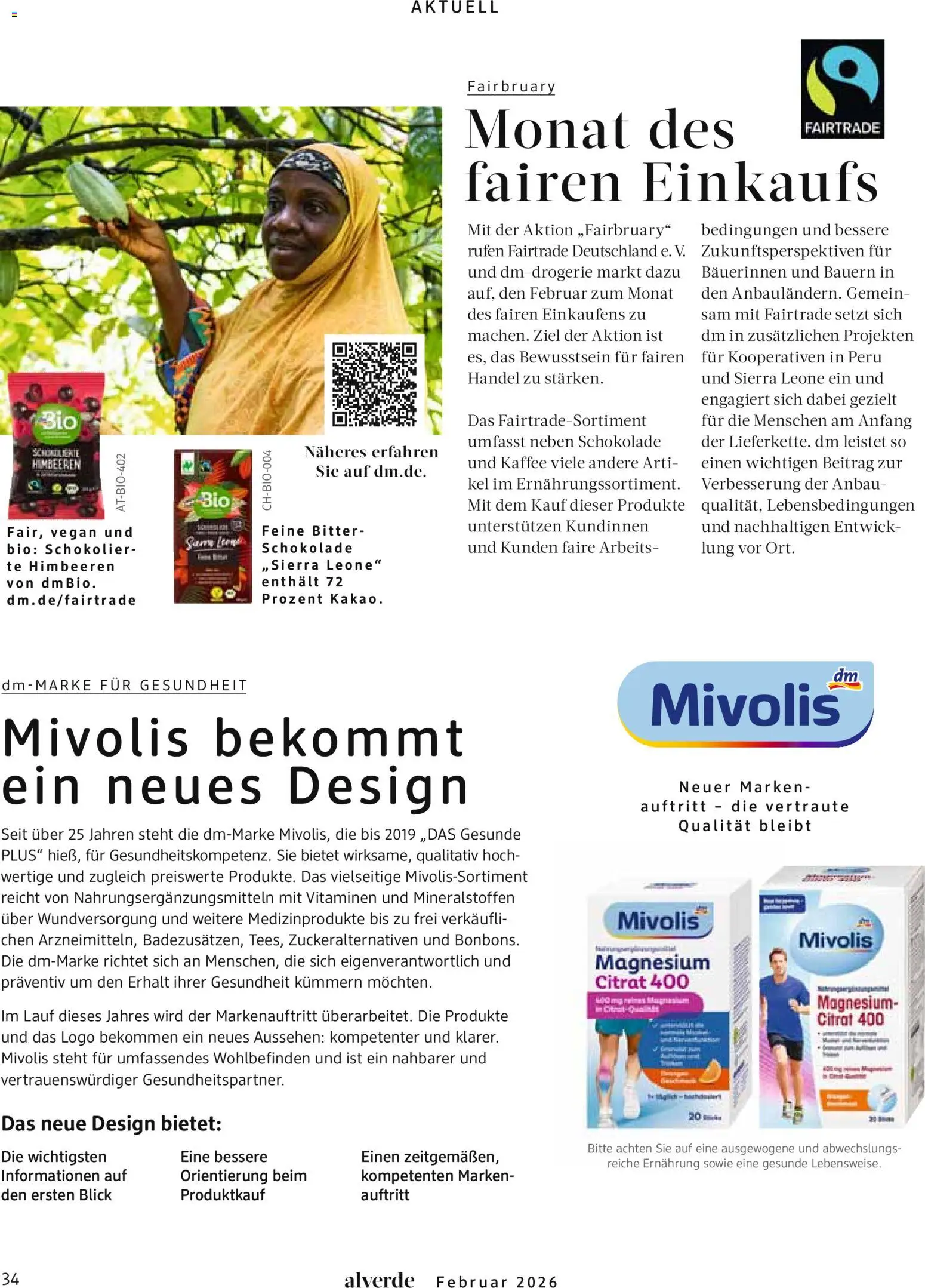 dm drogerie Prospekt 	 – gültig ab 01.02.2026 | Seite: 34 | Produkte: Himbeeren, Kaffee, Schokolade