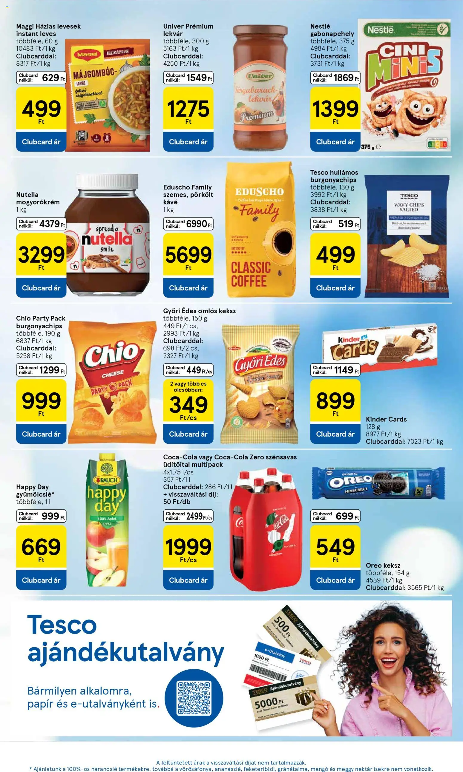 Tesco akciós ujság - amely érvényes a következő dátumtól: 19.03.2026 | Oldal: 5 | Termékek: Chips, Lekvár, Nutella, Kávé